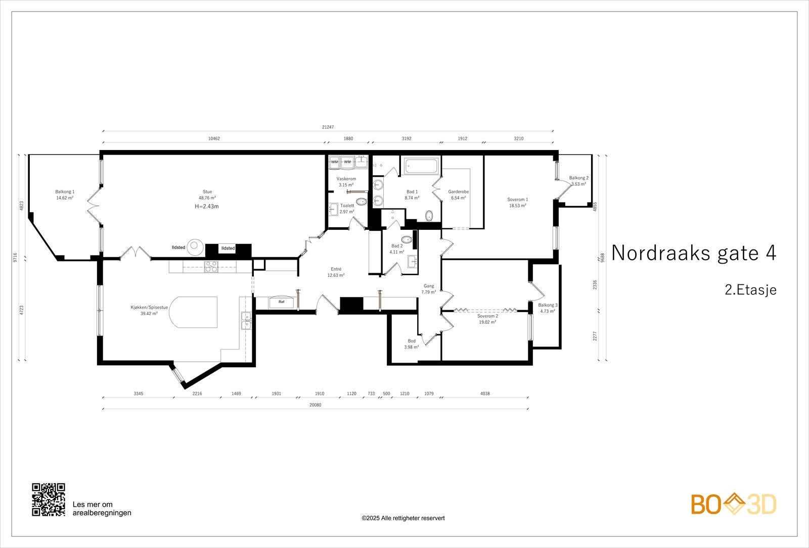 Nordraaks gate 4-2.Etasje Galleribilde