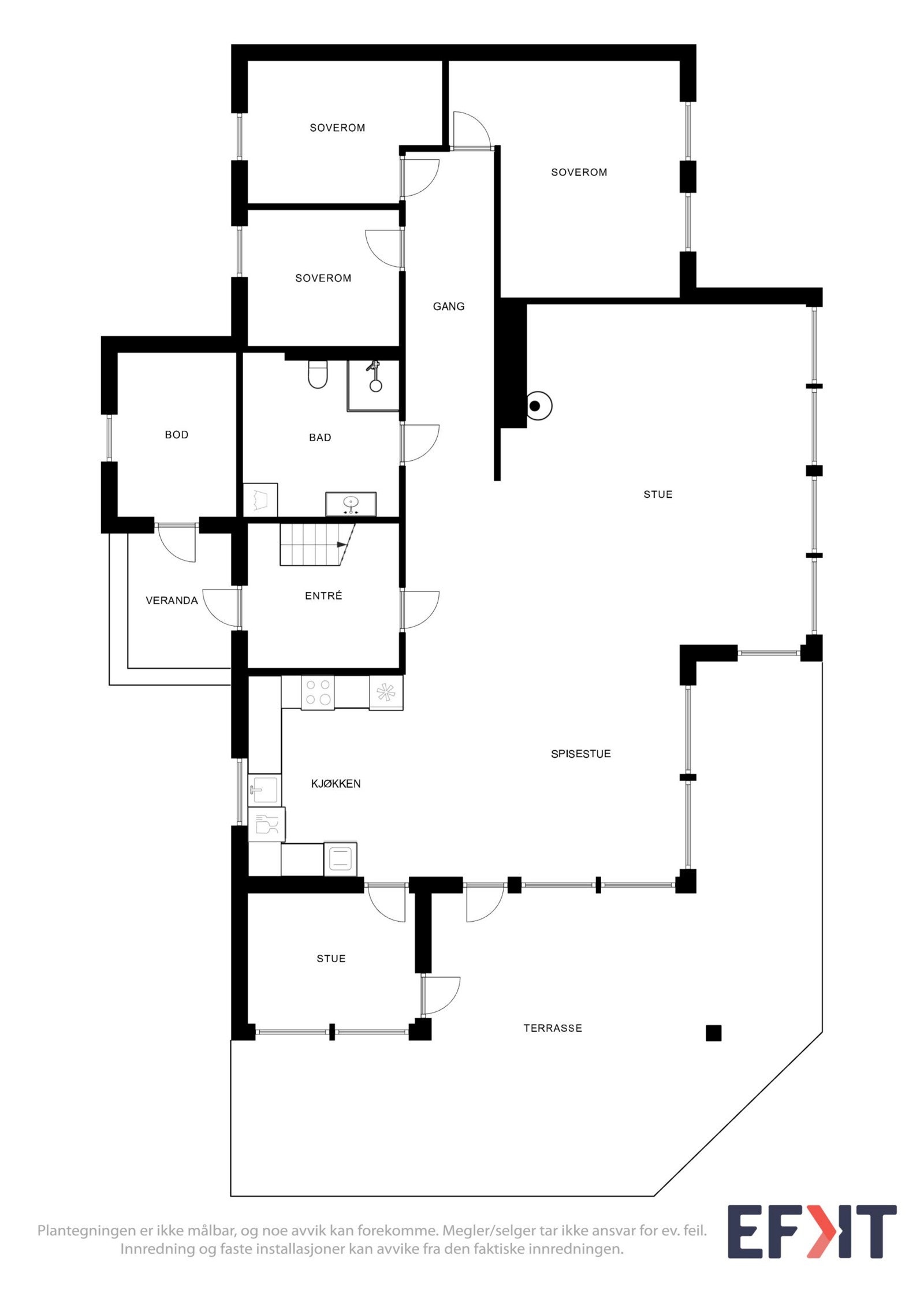 Planskisse 1. etasje Galleribilde