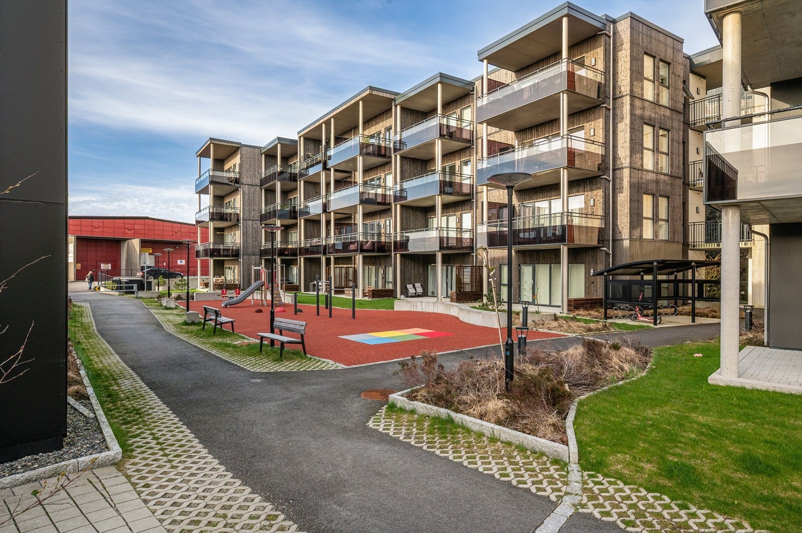 - Solsio er et intimt bomiljø med fantastiske fellesområder til glede for både store og små - Galleribilde