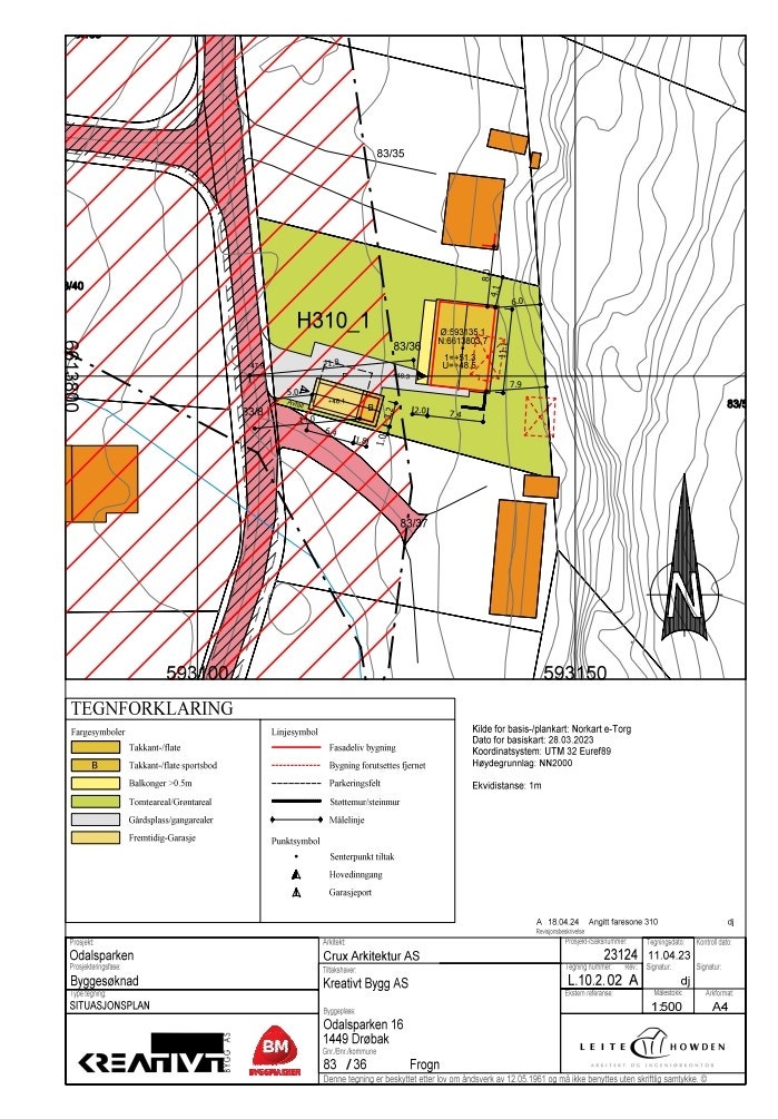 Situasjonsplan Odalsparken 16 Galleribilde