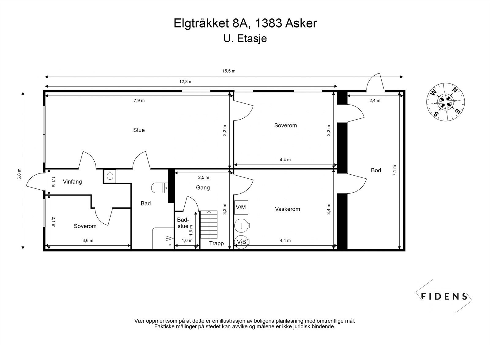 Plantegning underetasje Galleribilde