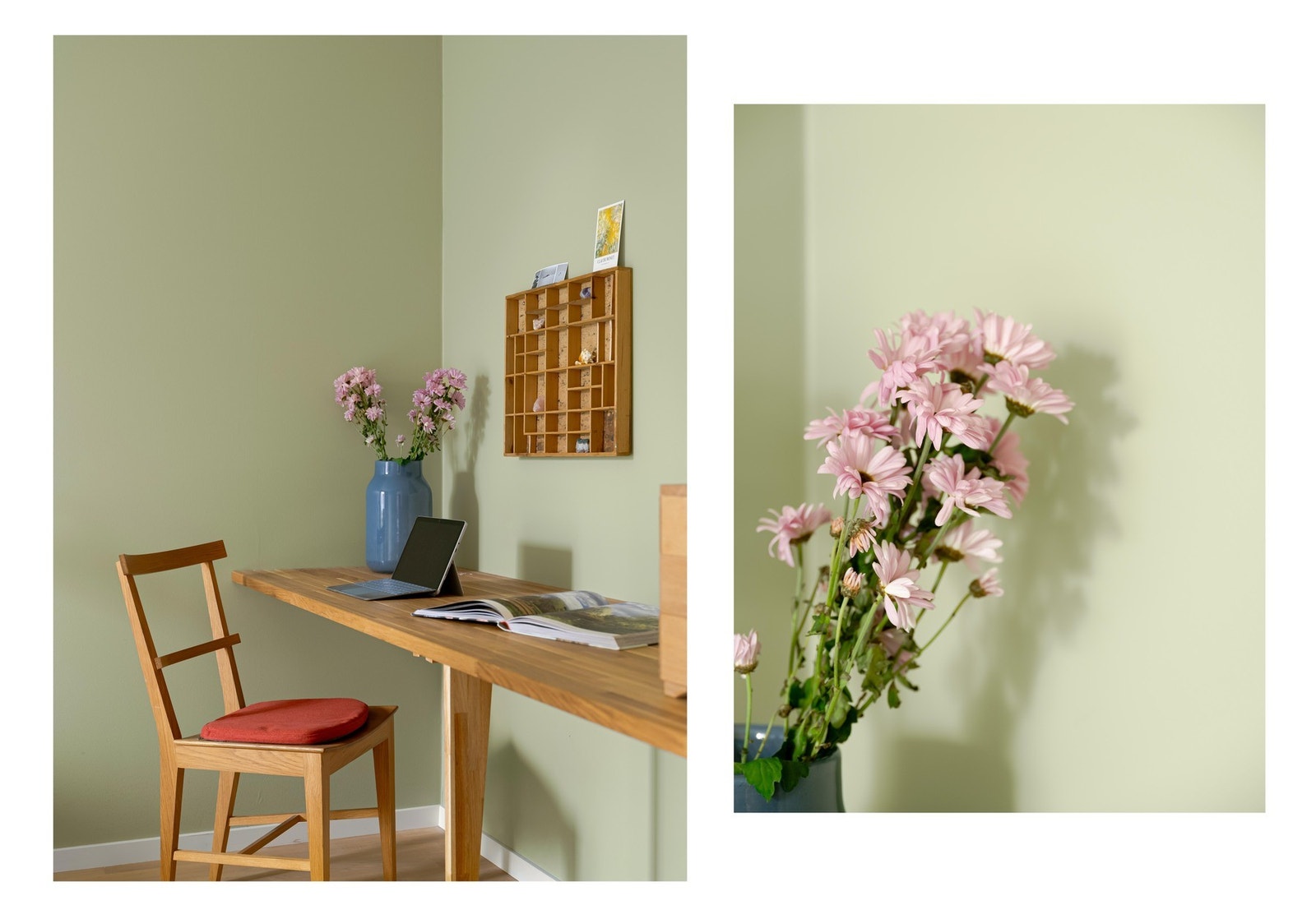 Det er i dag tilrettelagt for hjemmekontor, men det kan selvsagt erstattes med garderobe etter behov. Galleribilde