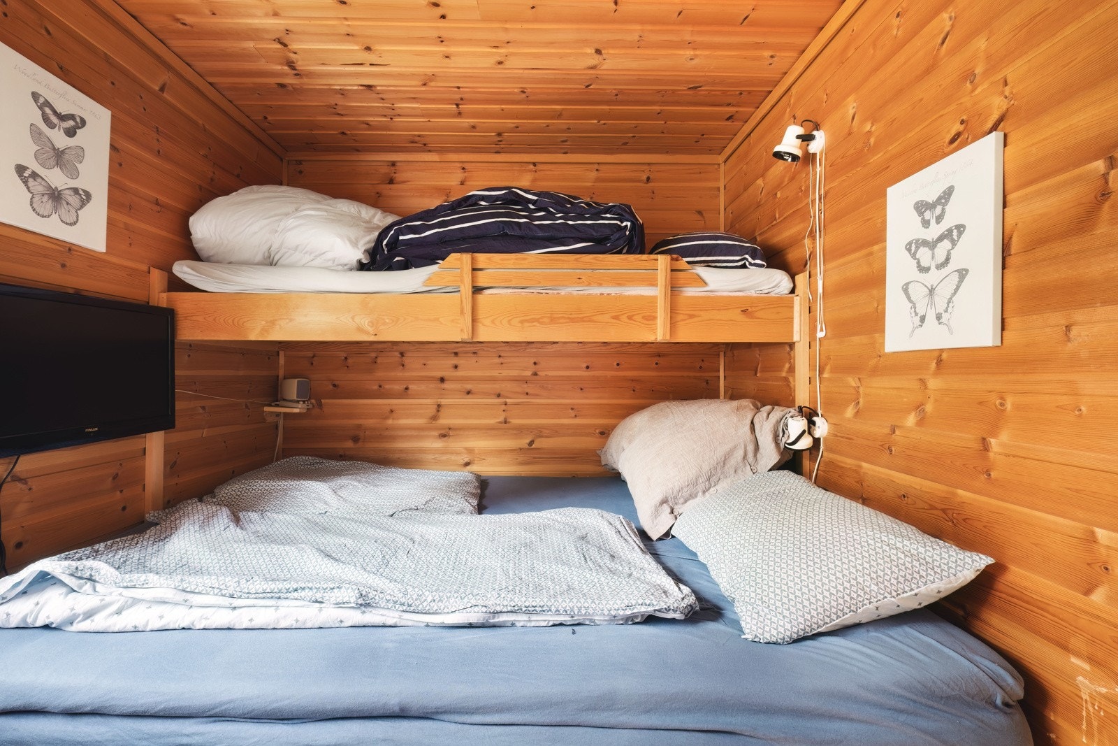 Hovedsoverommet har en praktisk køyeseng med dobbel underseng, ideell for ekstra komfort. Galleribilde