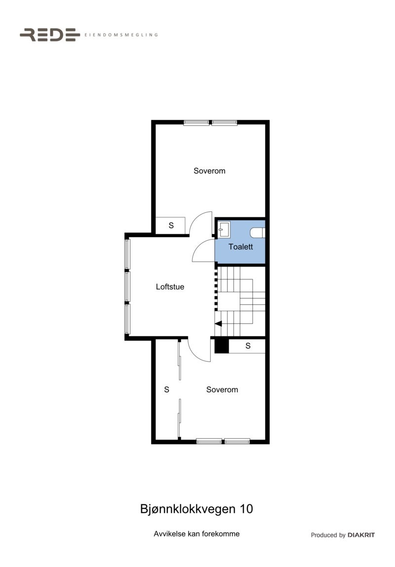 Plantegning loftsetasje Galleribilde