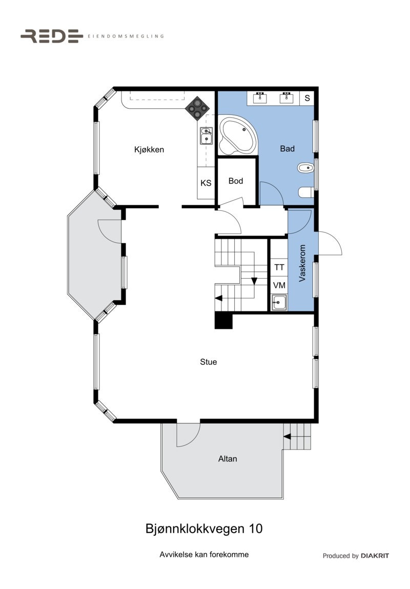Plantegning 1. etg (hovedplan) Galleribilde