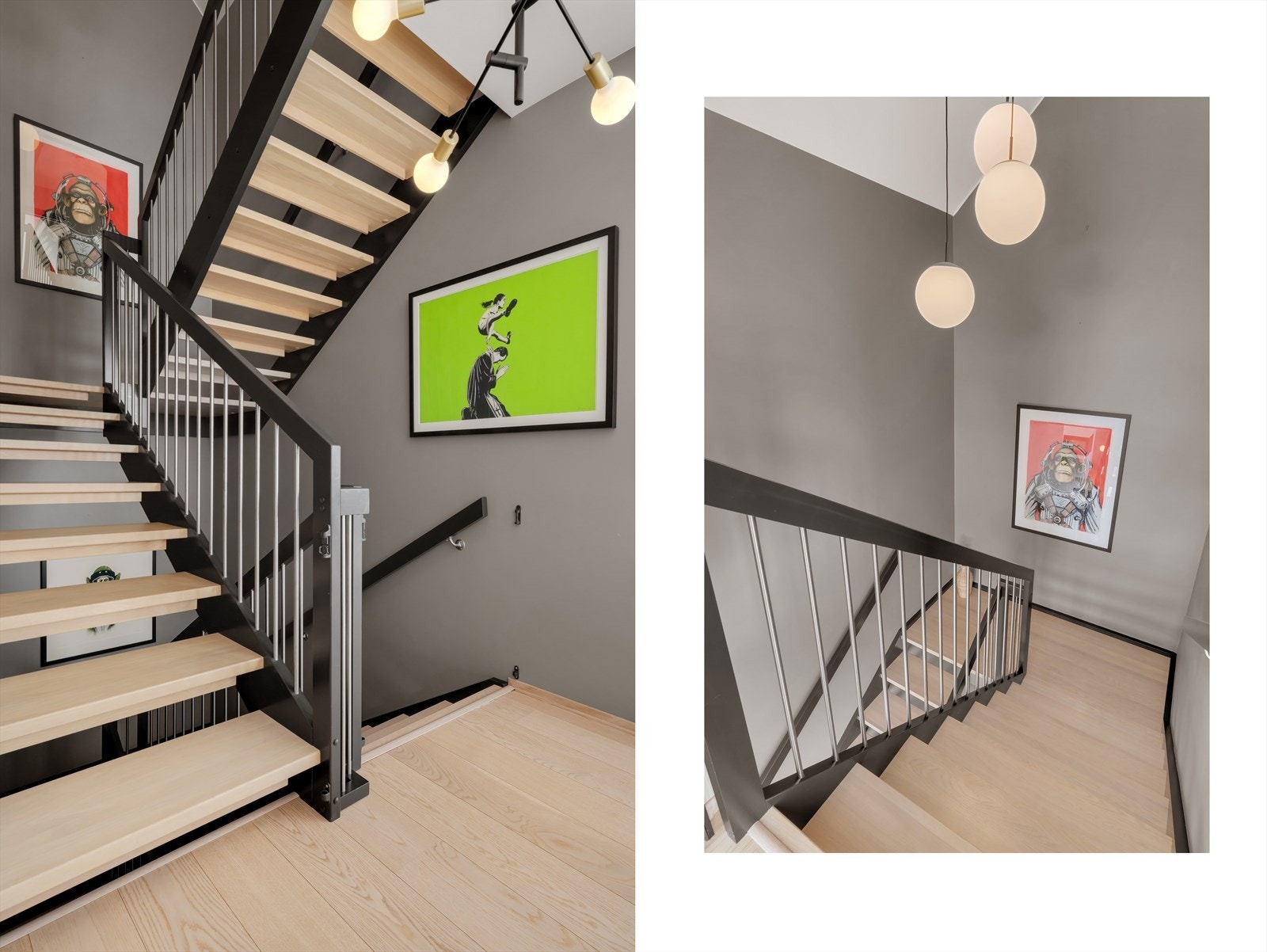 - Vi beveger oss opp i loftsetasjen via en lekker tretrapp - Galleribilde