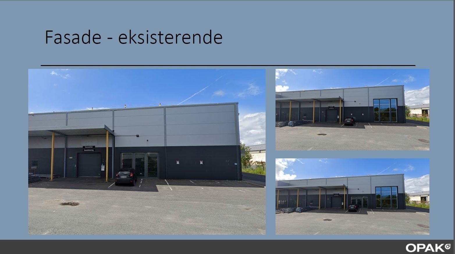 Eksisterende fasade Galleribilde