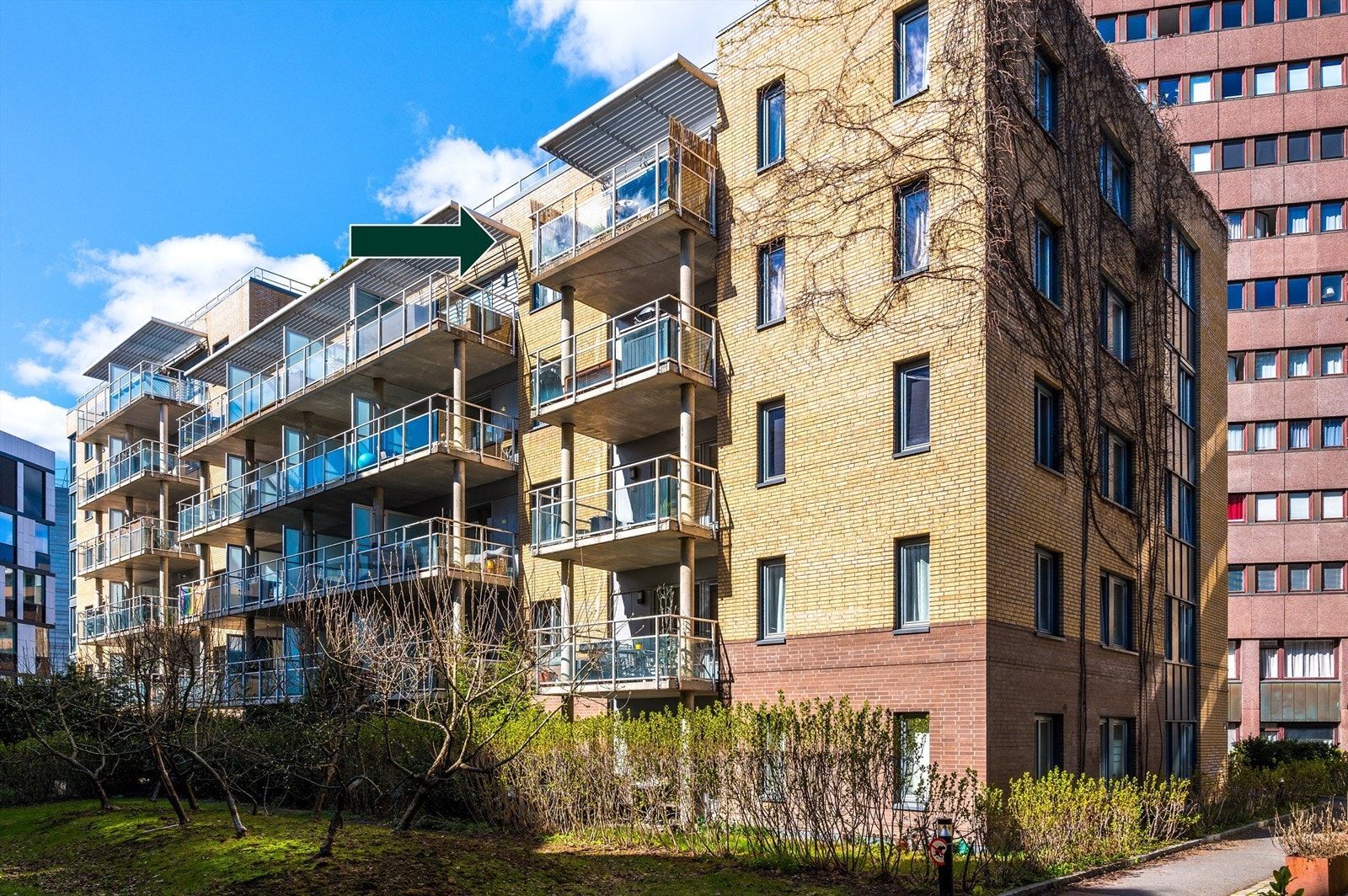 Leiligheten har en flott beliggenhet internt i sameiet. Galleribilde