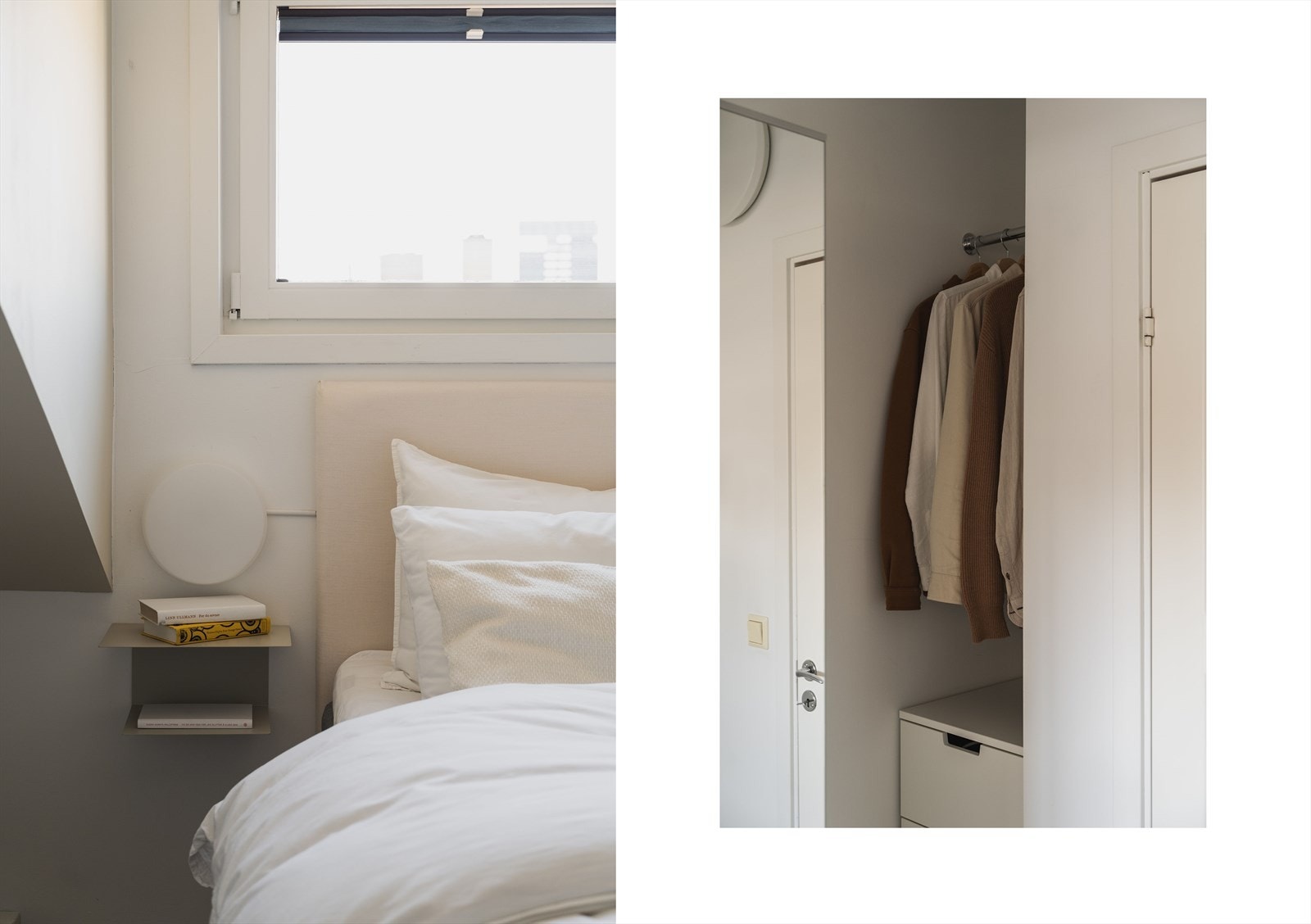 Spesialtilpassede plissegardiner på begge soverom samt i stue Galleribilde