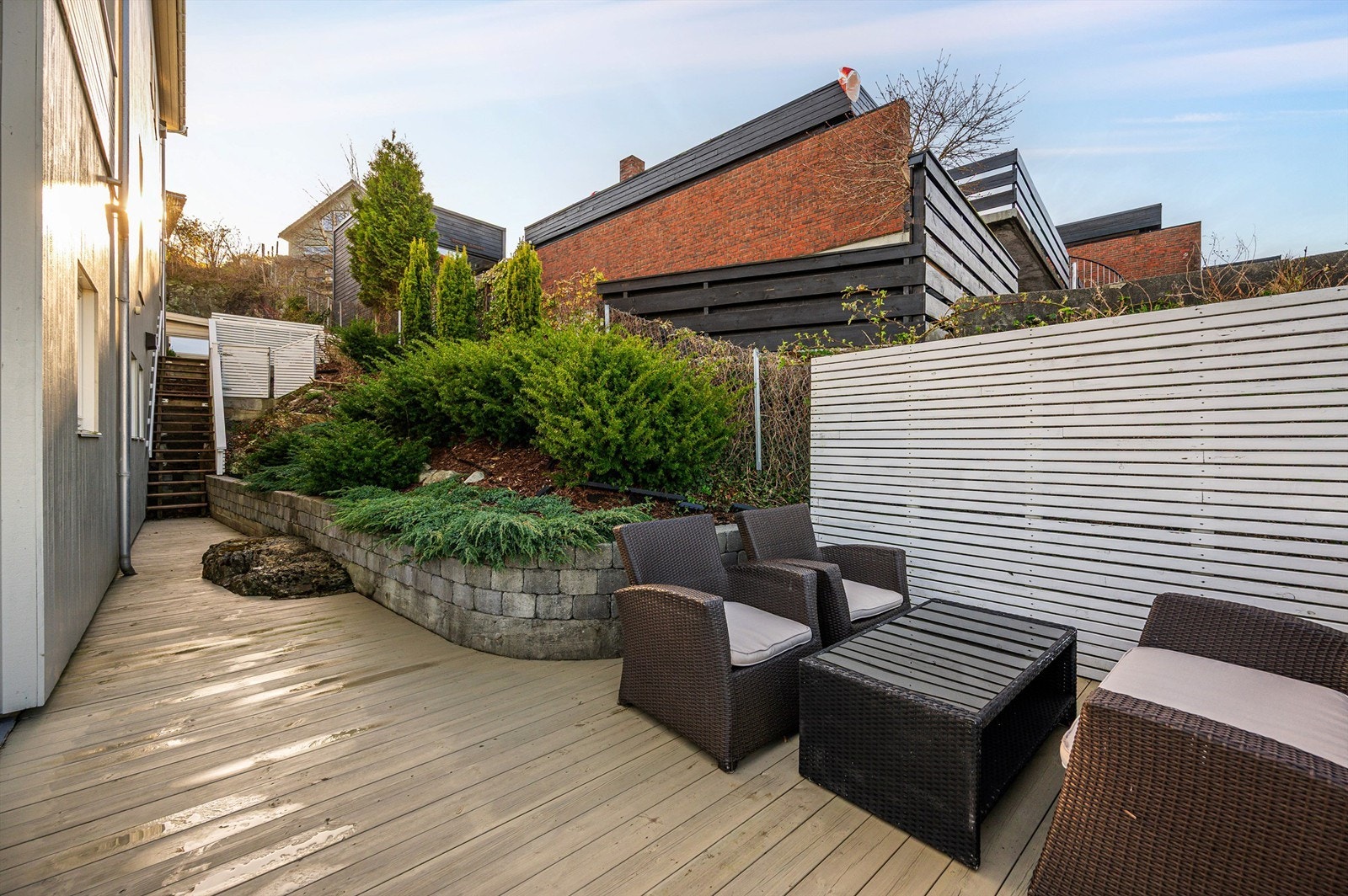 En av uteplassene som har tilfalt utleieleiligheten Galleribilde