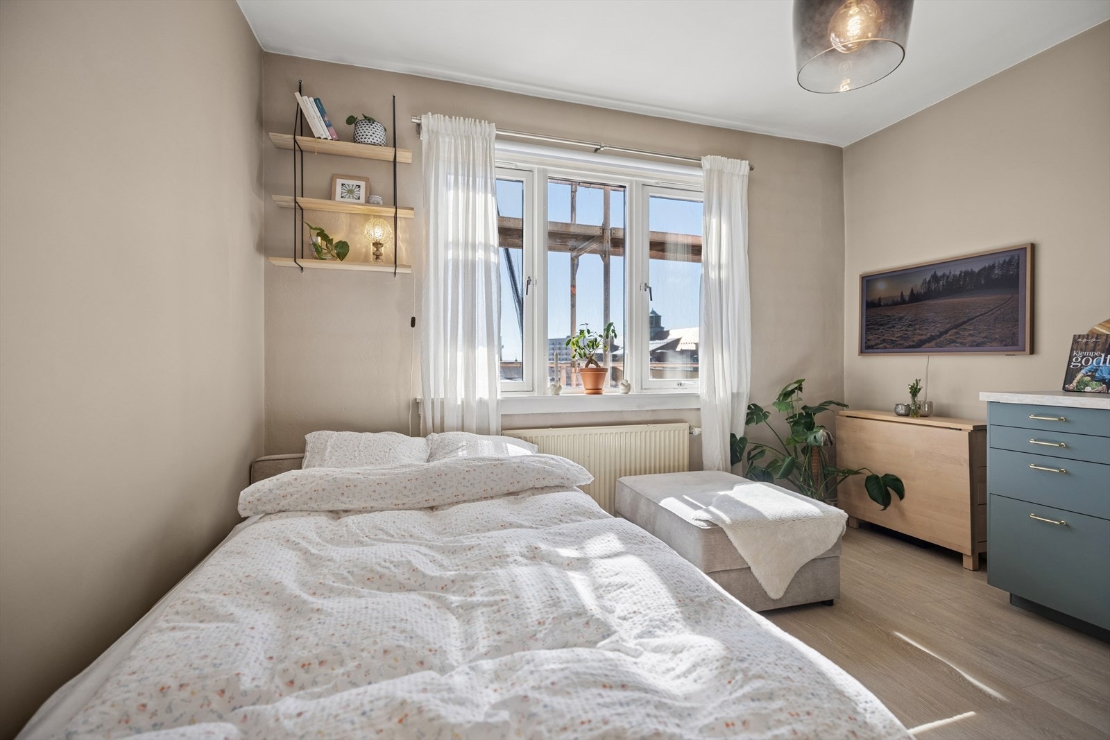 Her kan man plassere seng eller sovesofa. Galleribilde