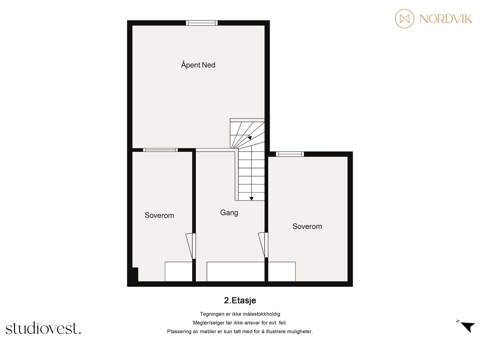 Plantegning loftsetasje 2D Galleribilde