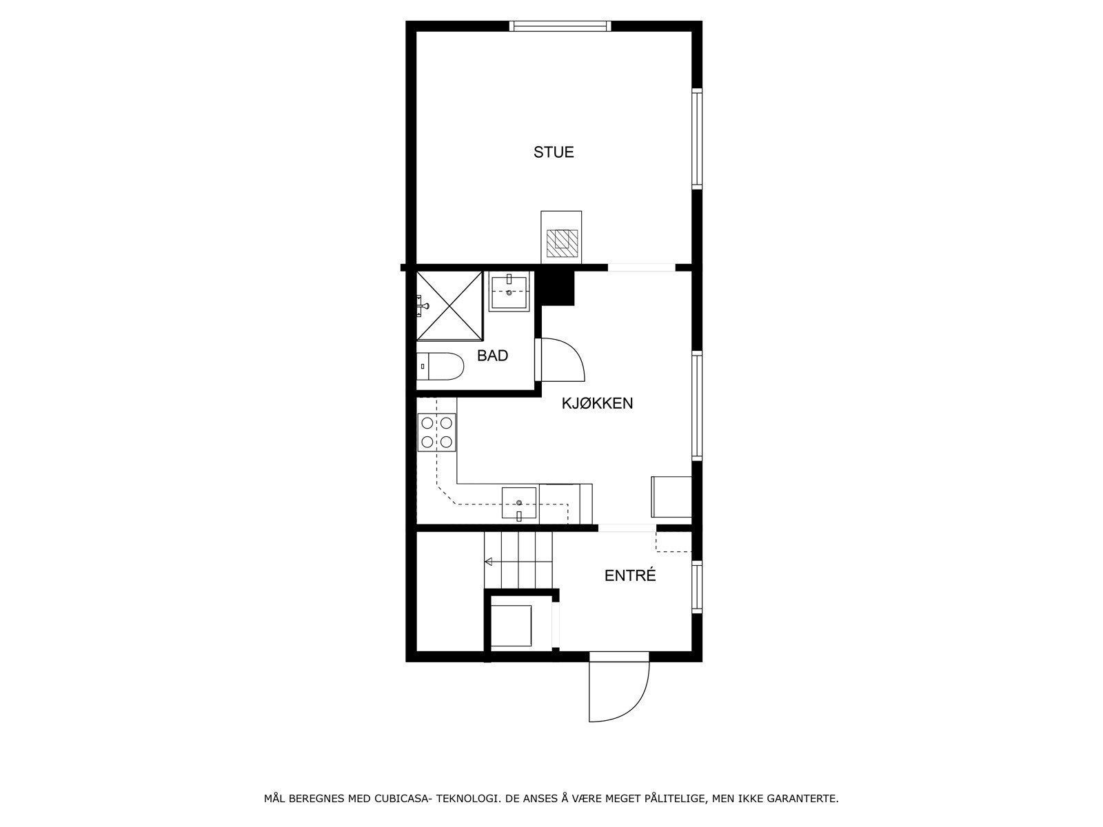 Plantegning 1. etasje Galleribilde