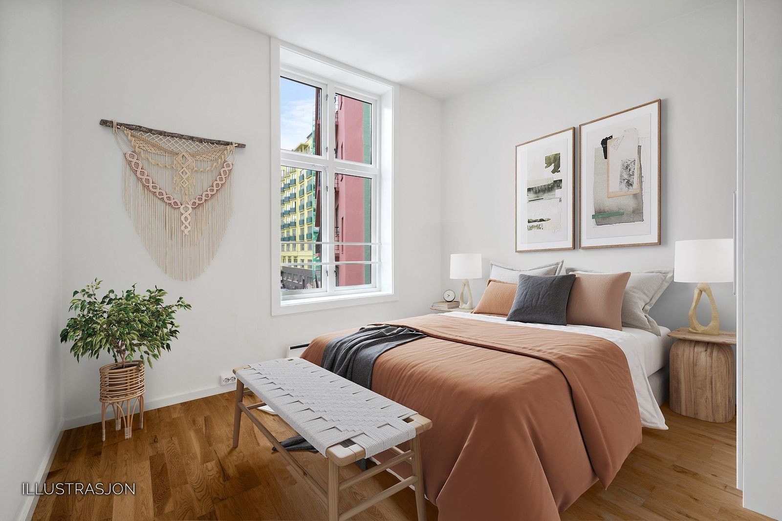 Ett av 4 soverom med garderobe Galleribilde