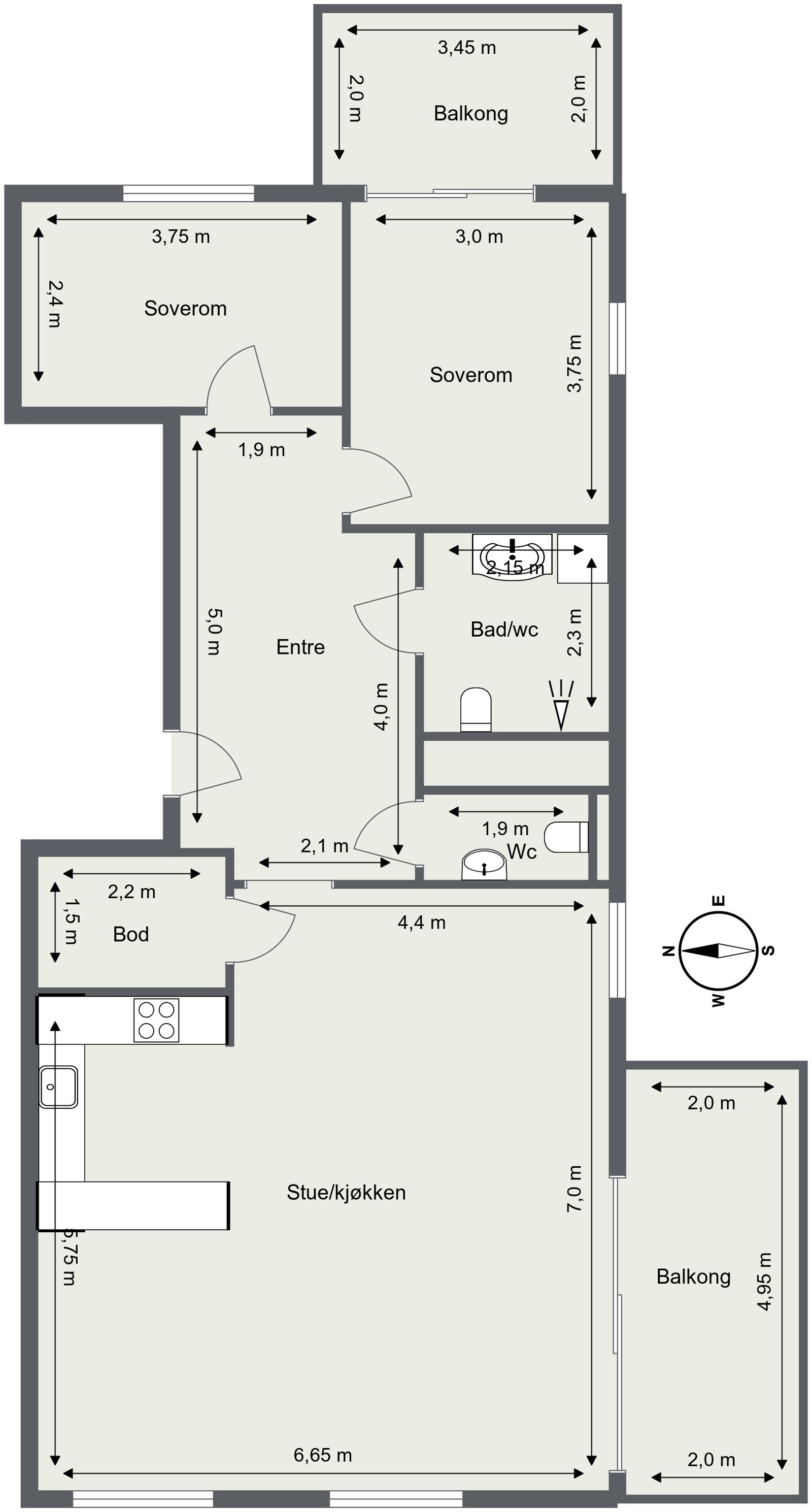 Plantegning Galleribilde