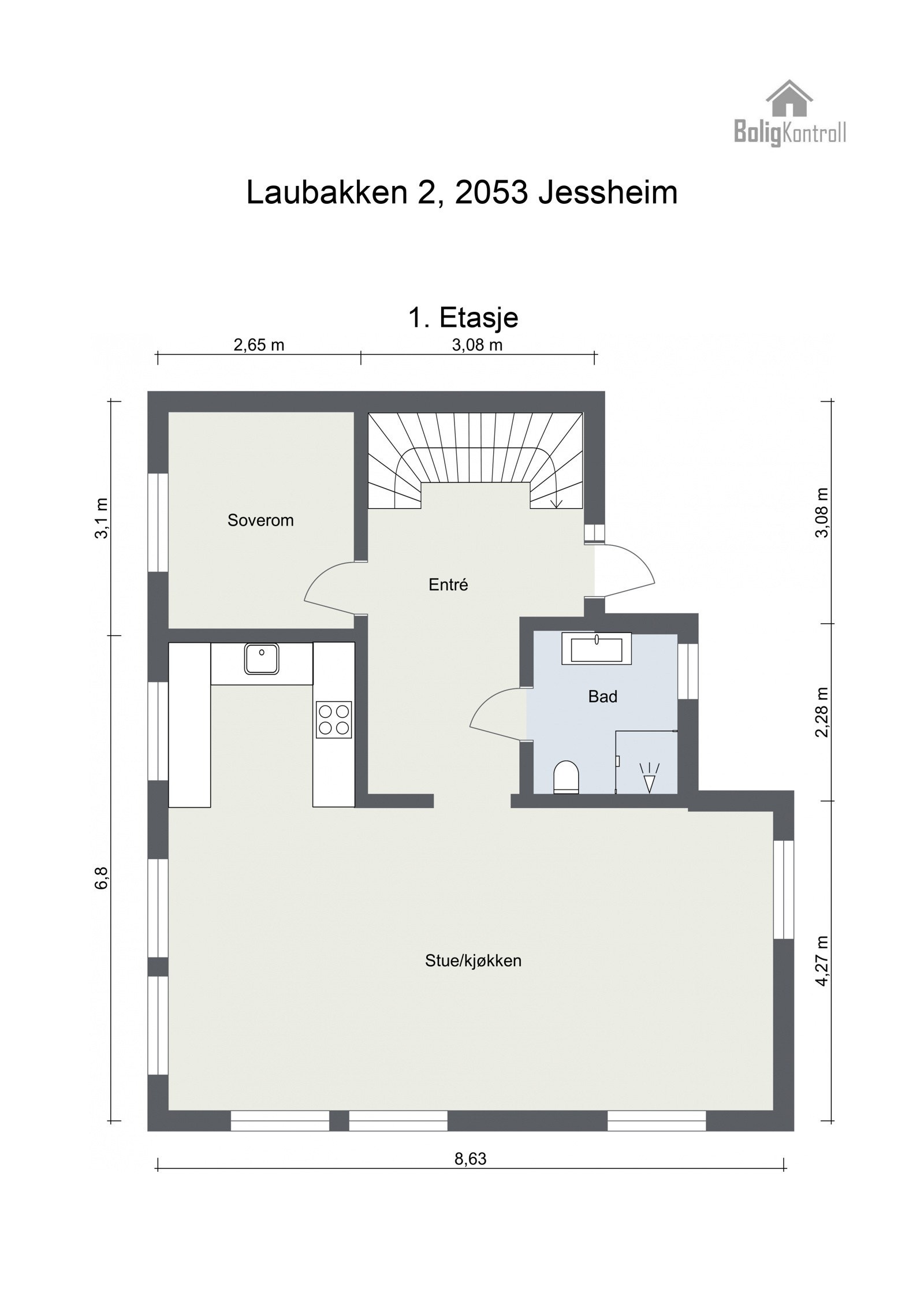 Plantegning 1. Etasje. Galleribilde
