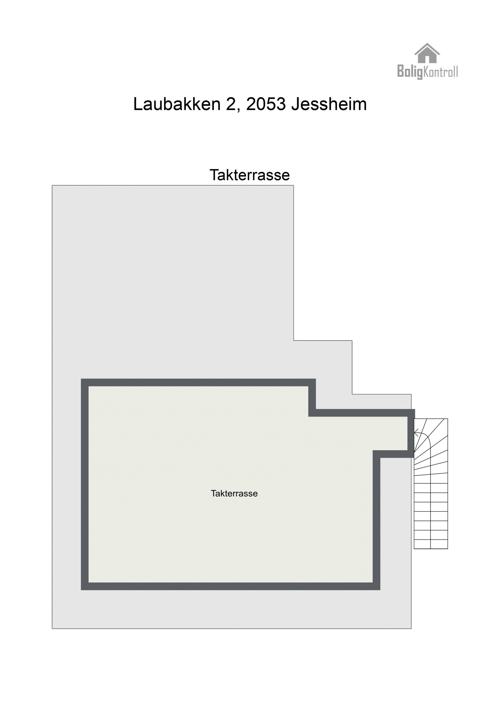 Plantegning av takterrasse. Galleribilde
