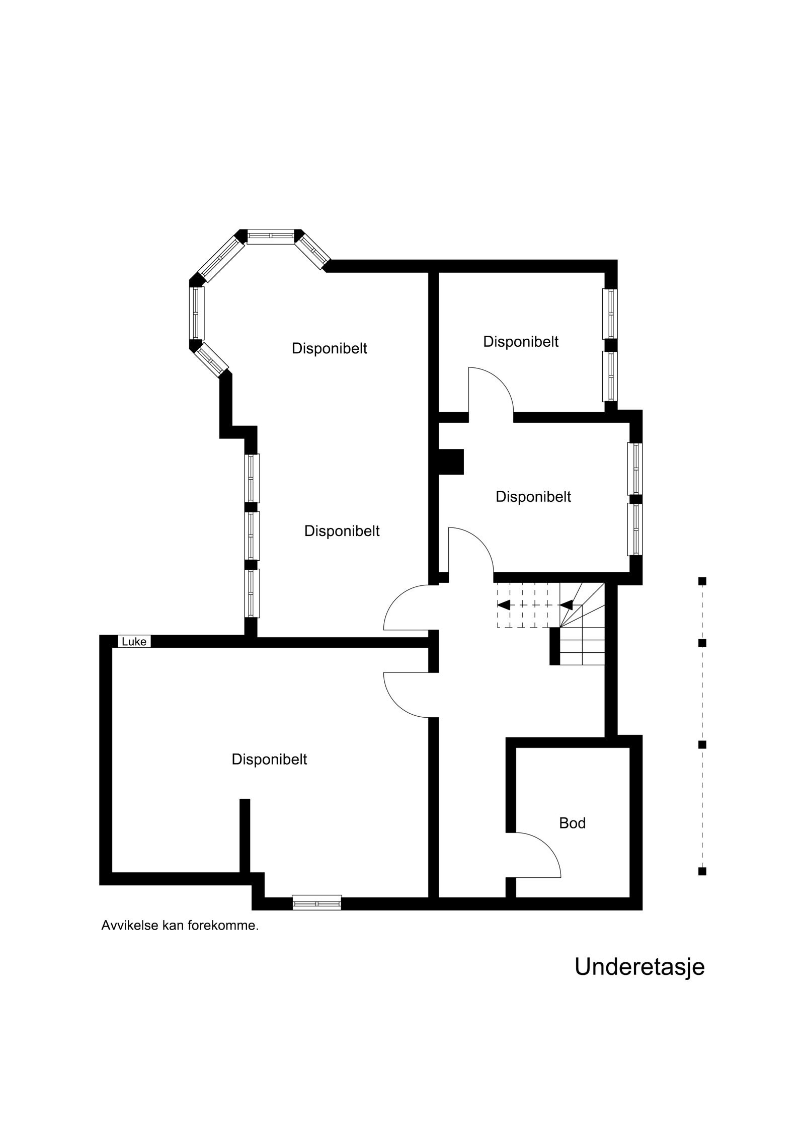 Plantegning Underetasje Galleribilde