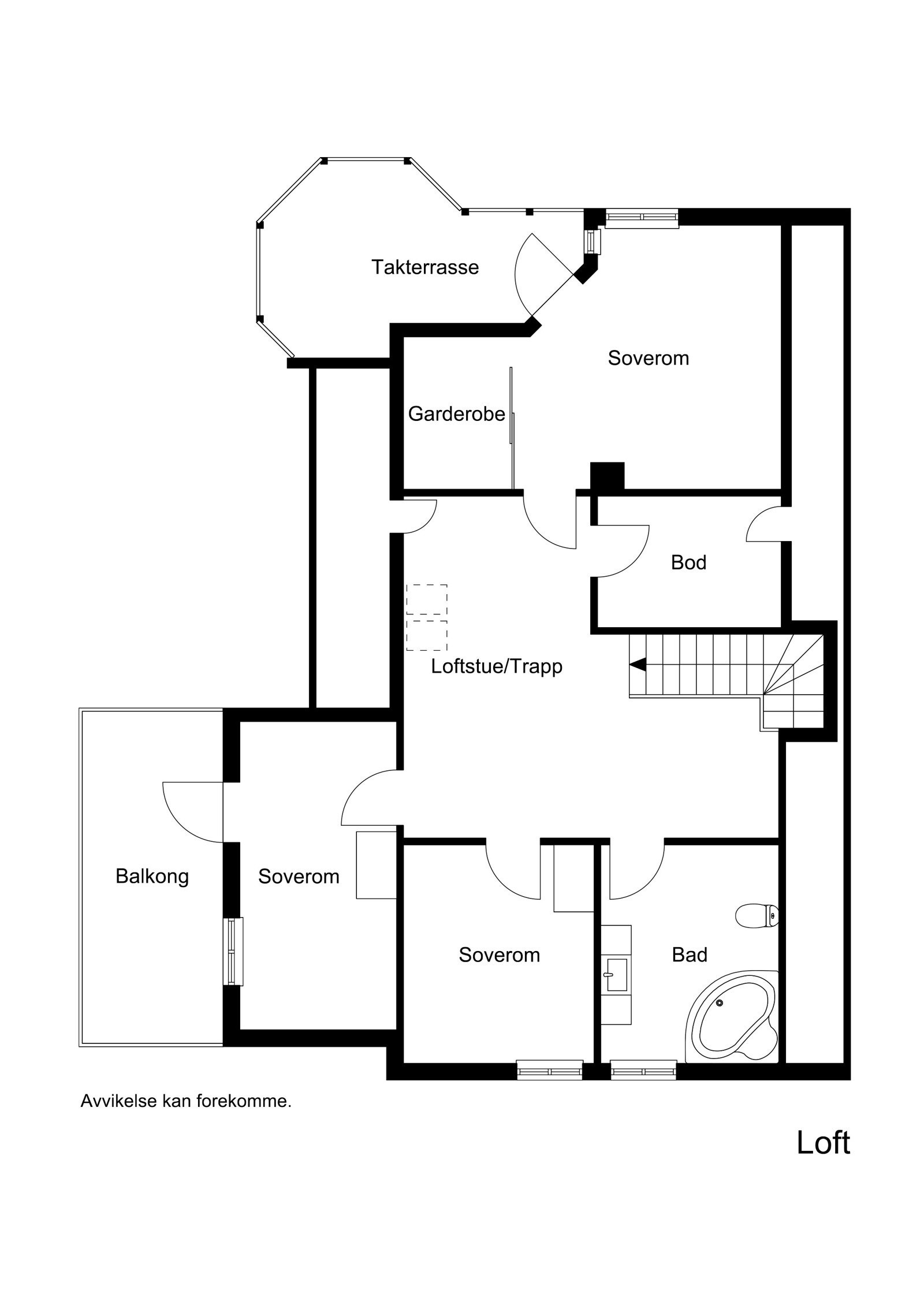 Plantegning Loft Galleribilde