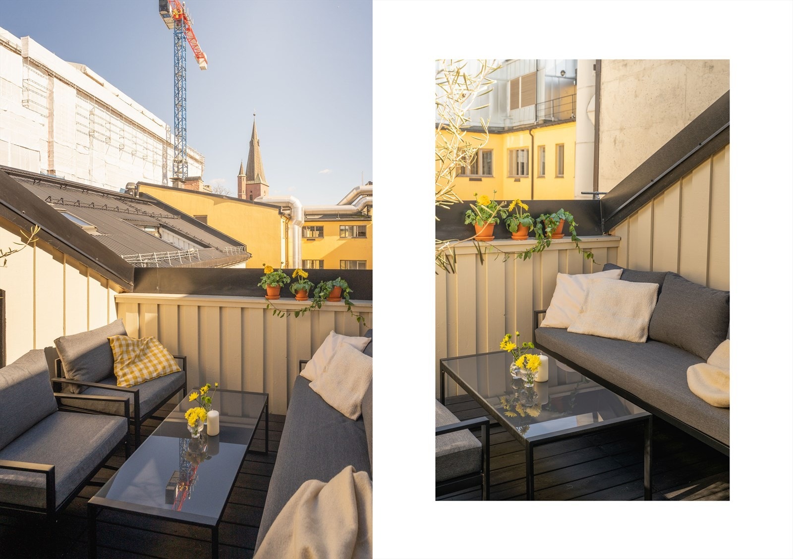 Nydelig uteplass skjermet i indre gård Galleribilde