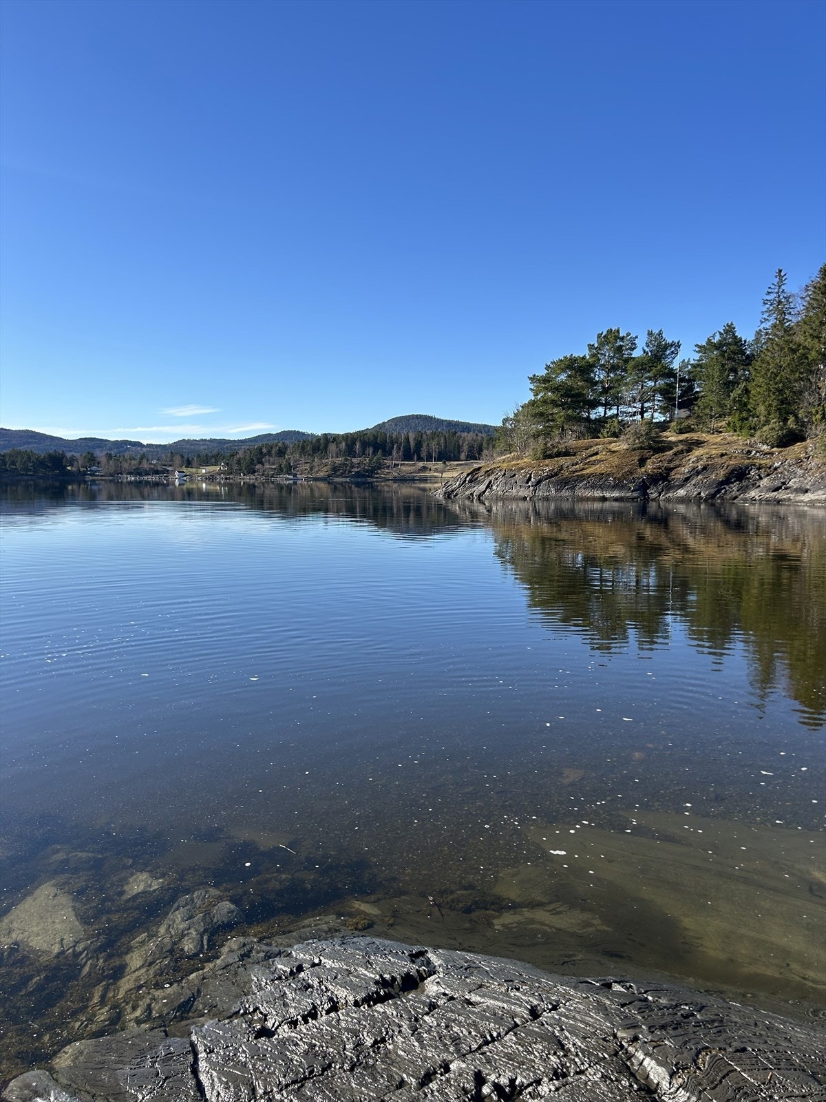 Like nedenfor hytta finner man gode bademuligheter. Galleribilde