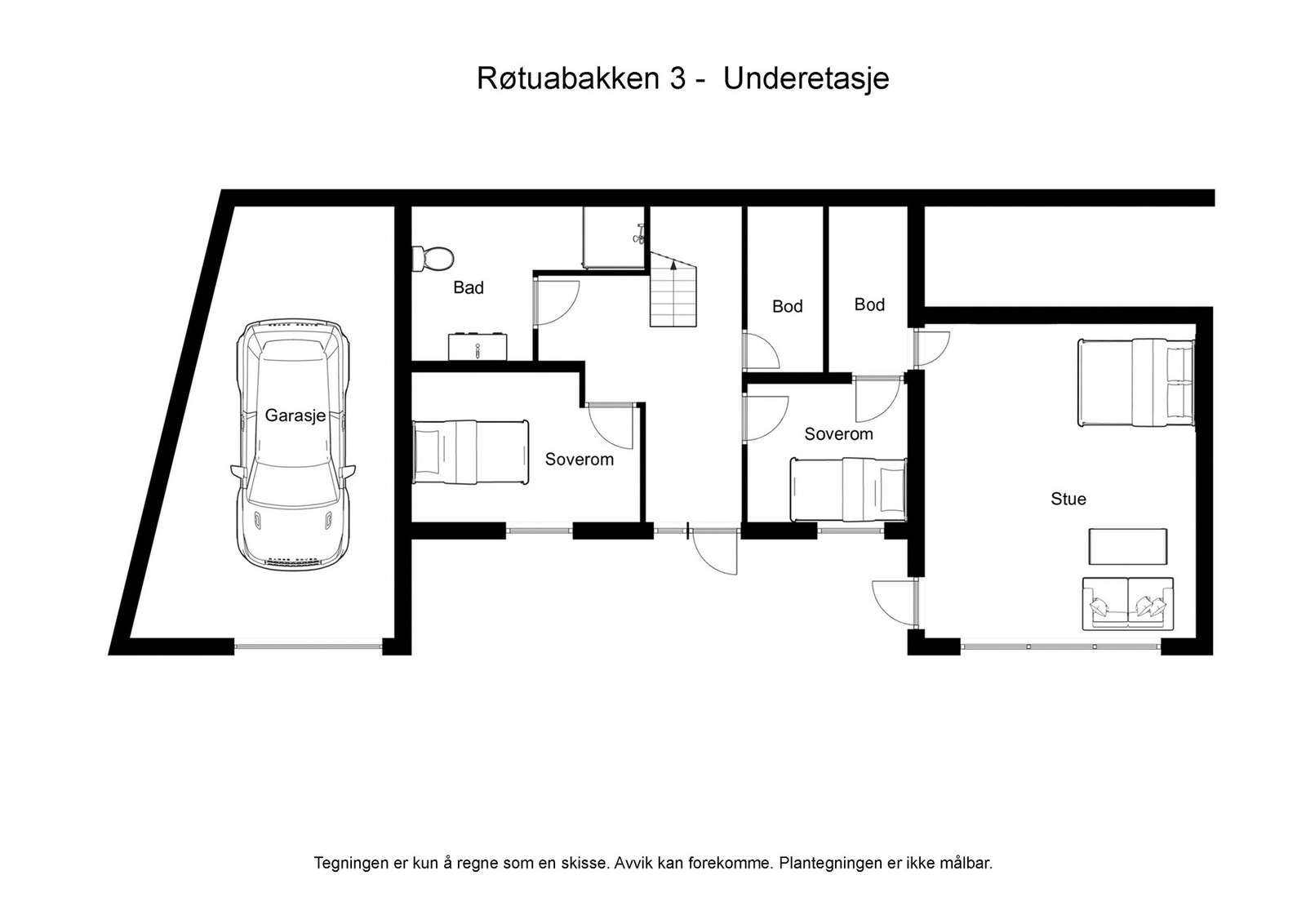 Plantegning underetasje Galleribilde