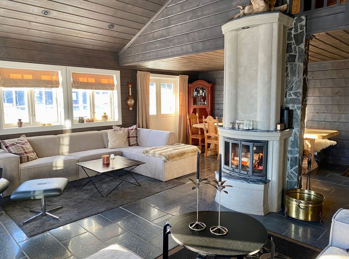 Flott peis med innsats i stuen Galleribilde