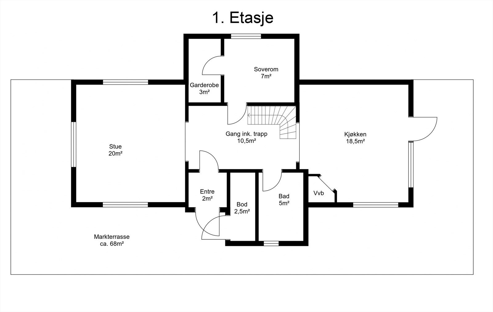 Planskisse, 1. etasje Galleribilde