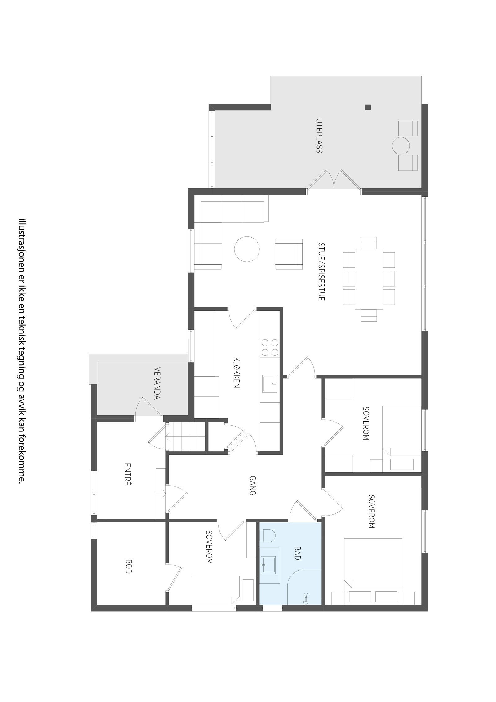 Plantegning 1. etasje Galleribilde