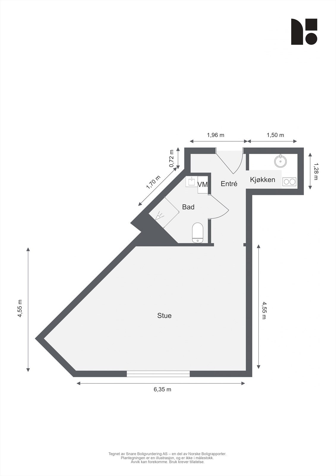Takstmanns plantegning Galleribilde