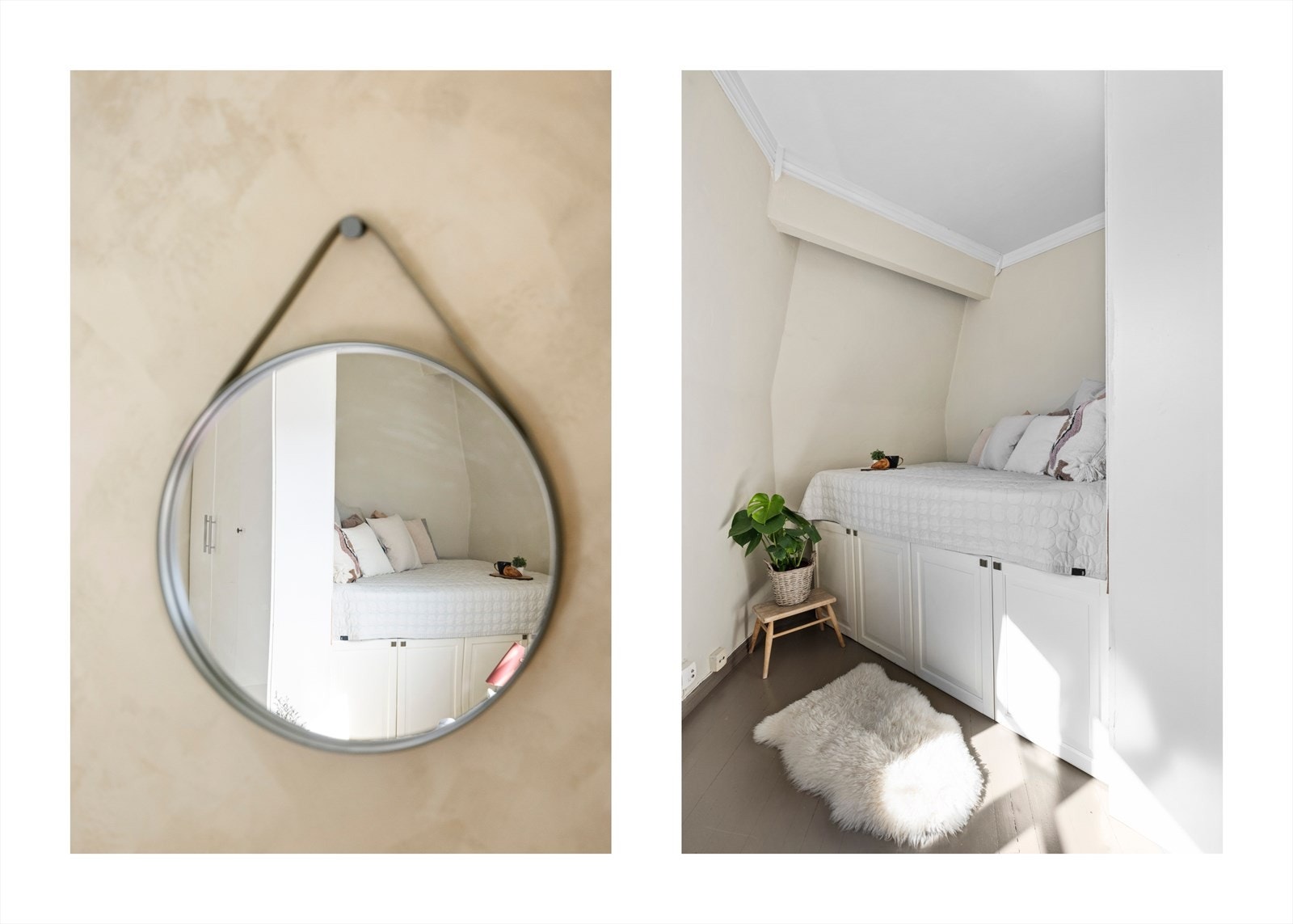 Under sengen er det praktisk oppbevaringsplass Galleribilde