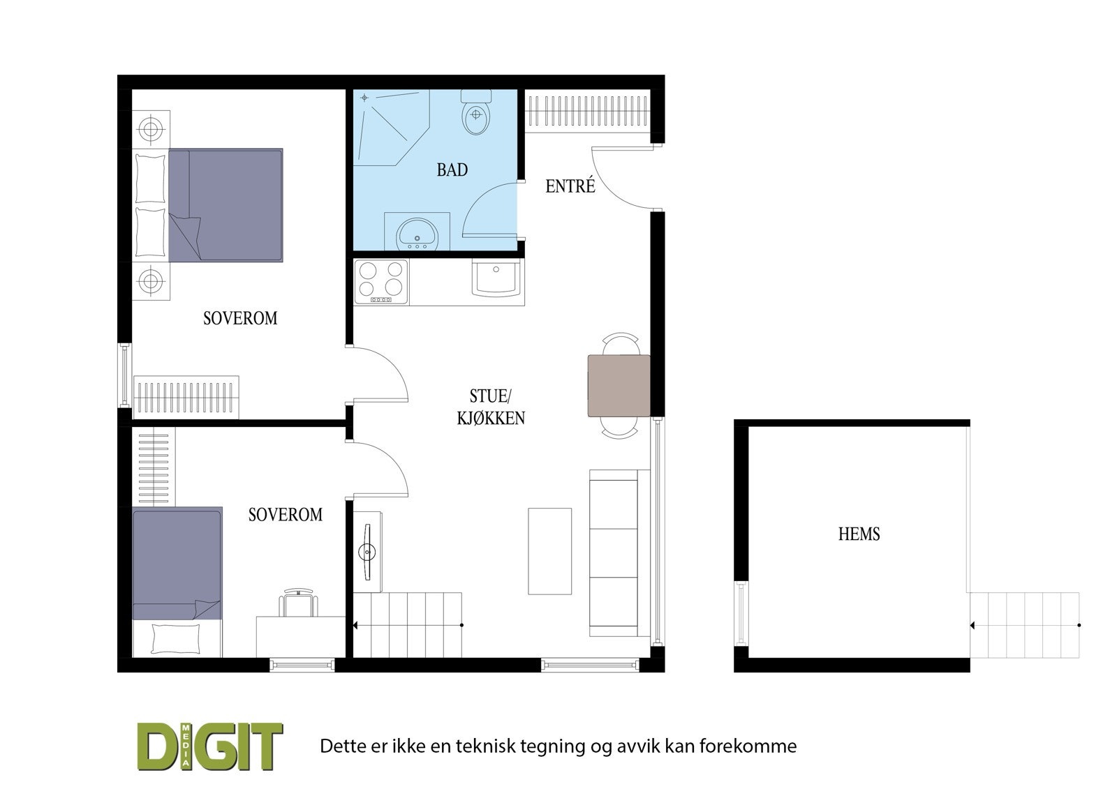 Plantegning Galleribilde