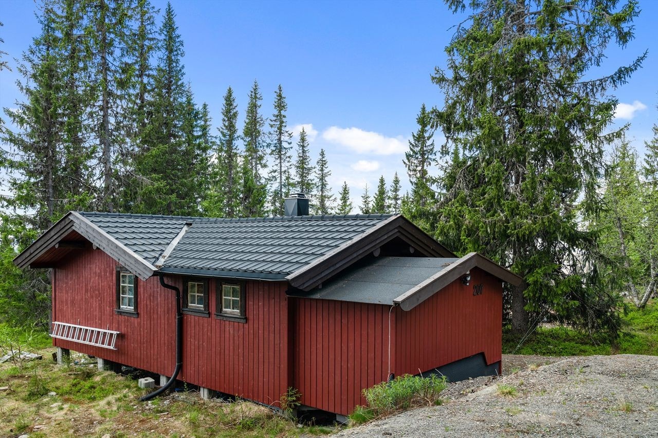 Hytta er tilbygget i 2016 Galleribilde