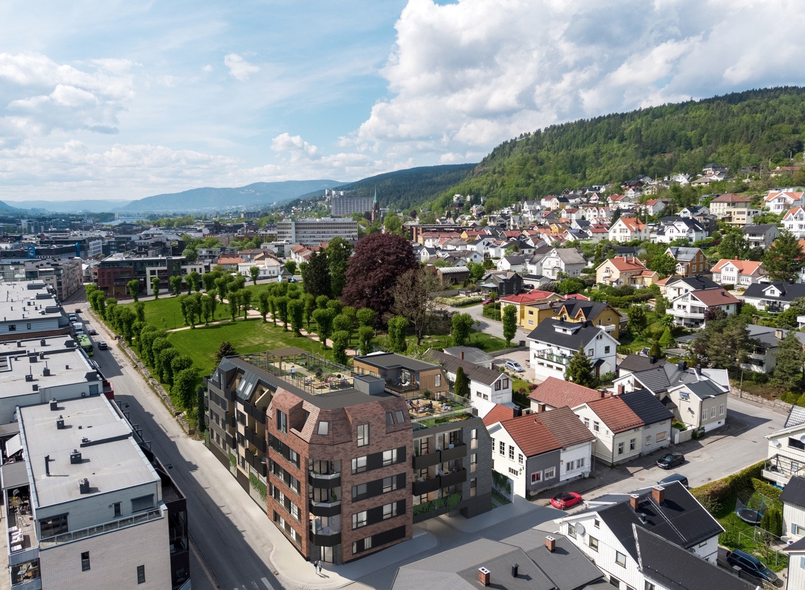 Fra Engene Hage er det kun 750 meter til Bragernes Torg, Bragernes Strand, Bragernes sentrum og Drammen stasjon. Det er kort vei til sykehuset og Brakerøya stasjon. Galleribilde