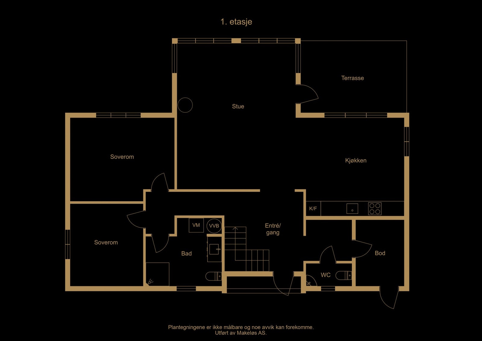 Plantegning 1. etasje (illustrasjon, avvik kan forekomme) Galleribilde
