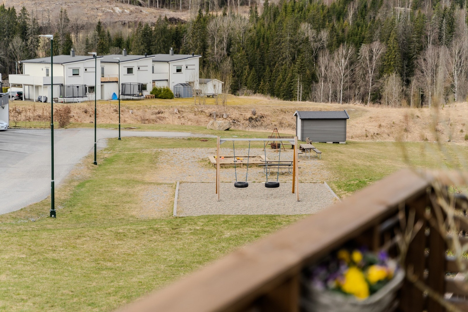 Utsikt fra balkongen Galleribilde