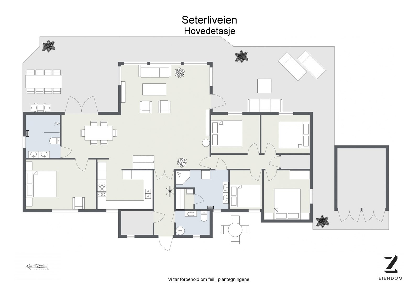 Plantegning - Hovedetasje Galleribilde