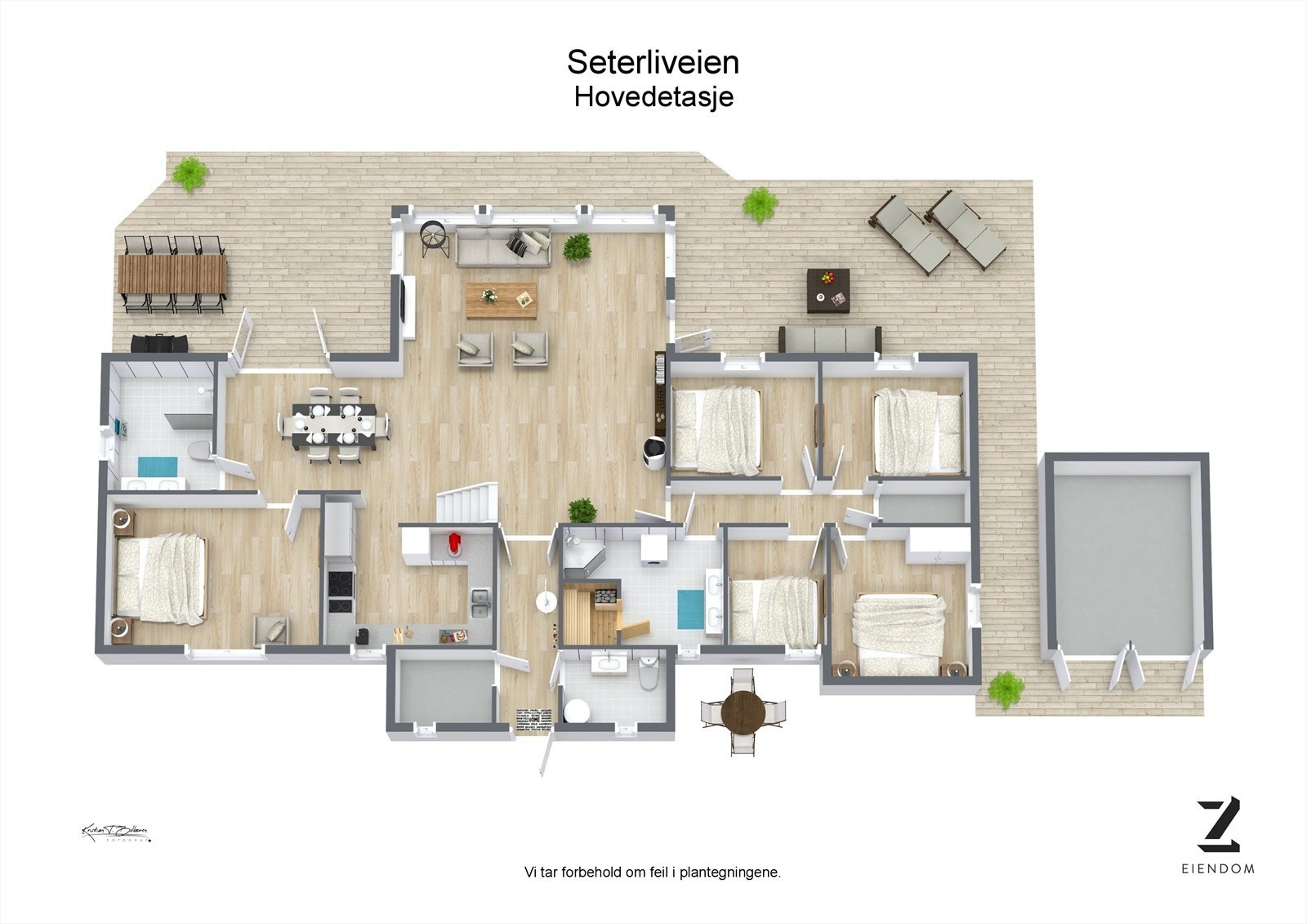 Plantegning - Hovedetasje Galleribilde