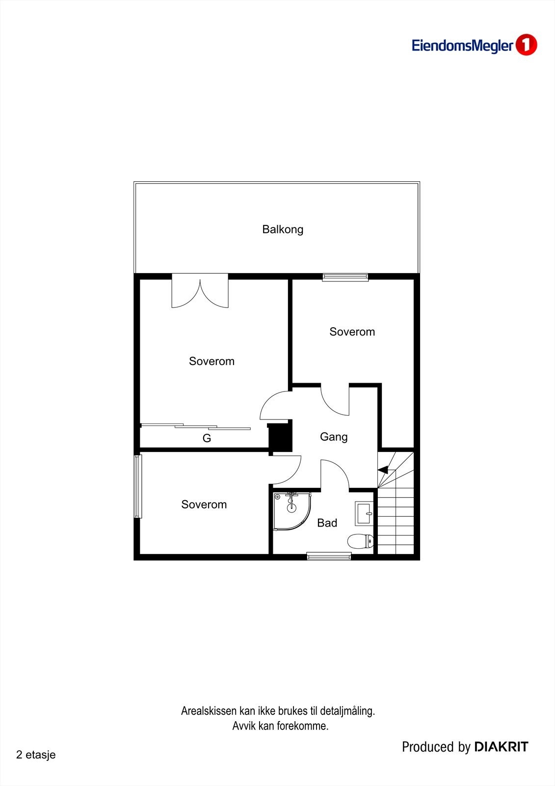Plantegning 2.etasje hoveddel Galleribilde