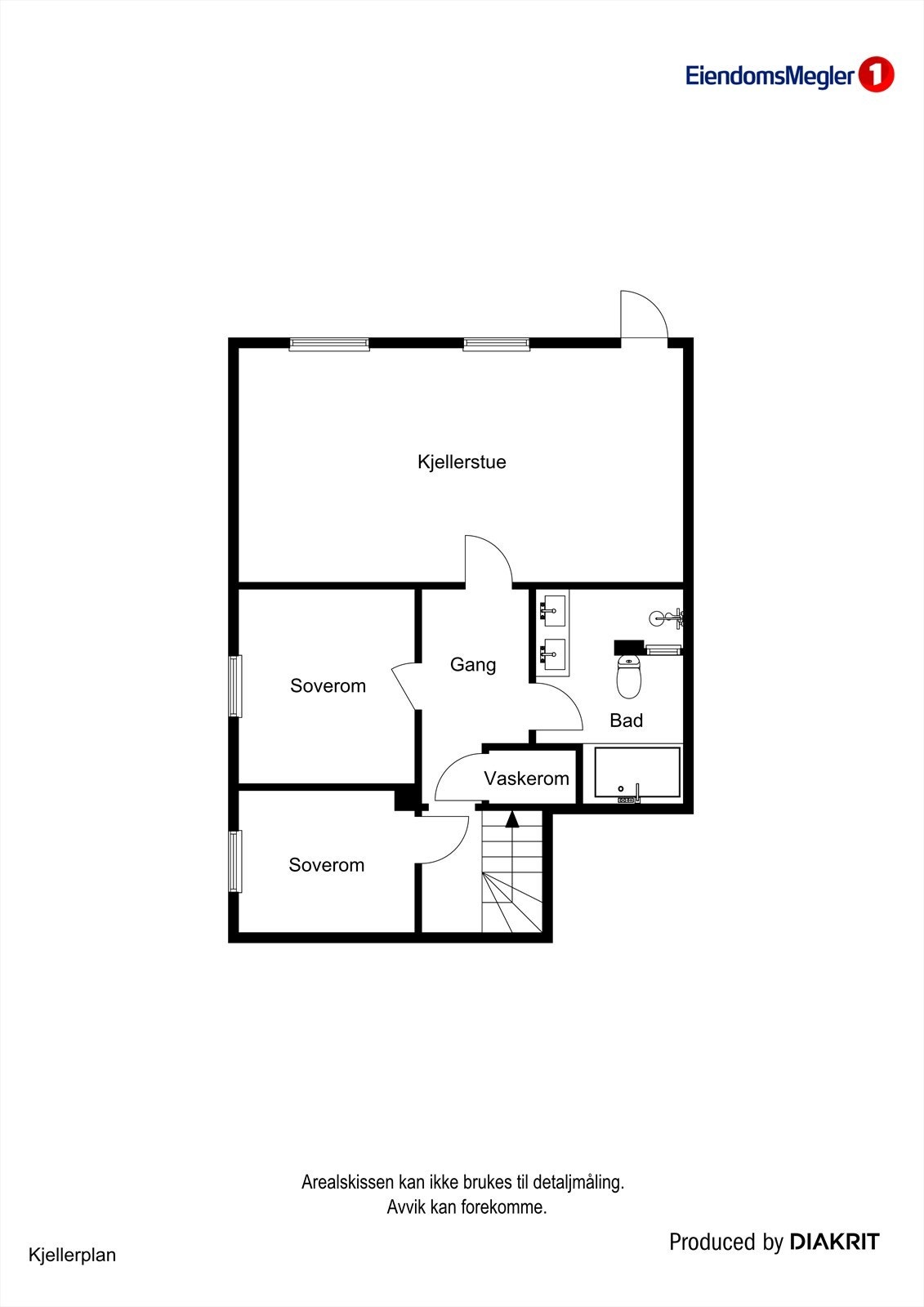 Plantegning underetasje hoveddel. Galleribilde