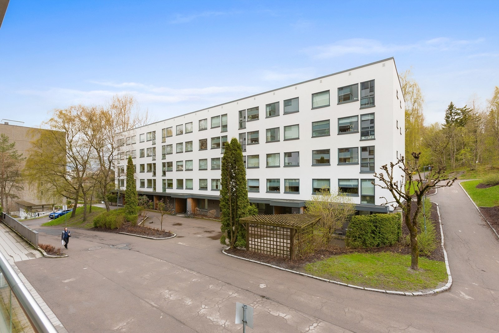 Hyggelig utsyn fra balkongen Galleribilde