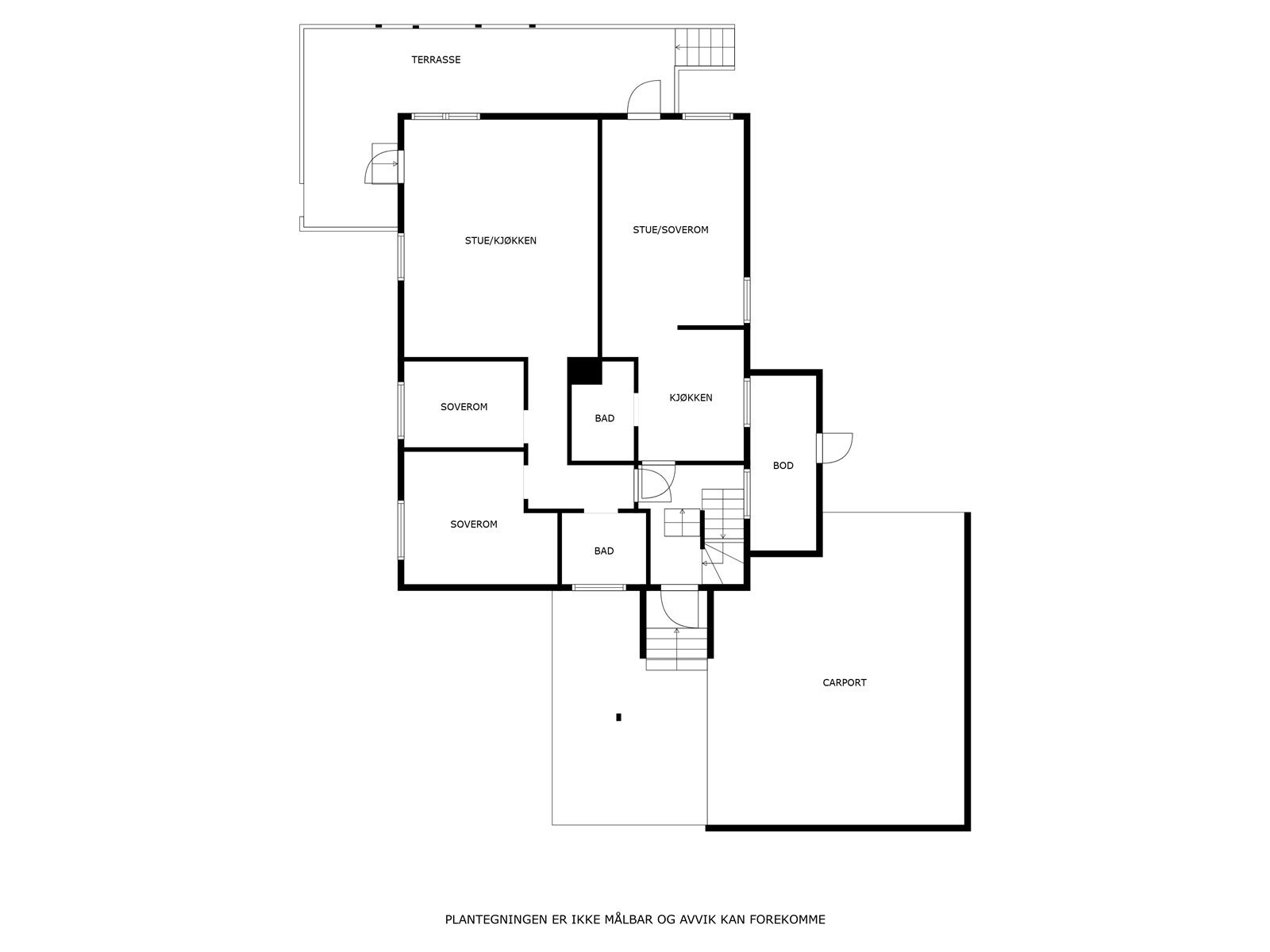 Plantegning 1. etasje Galleribilde