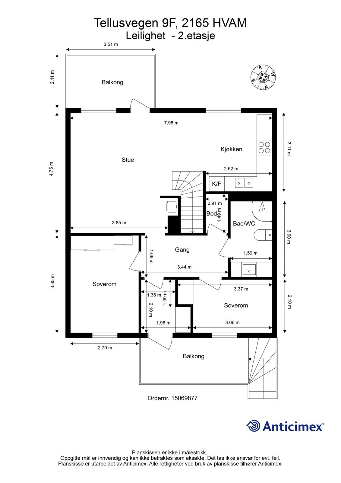 Plantegning - 2.etasje. Galleribilde