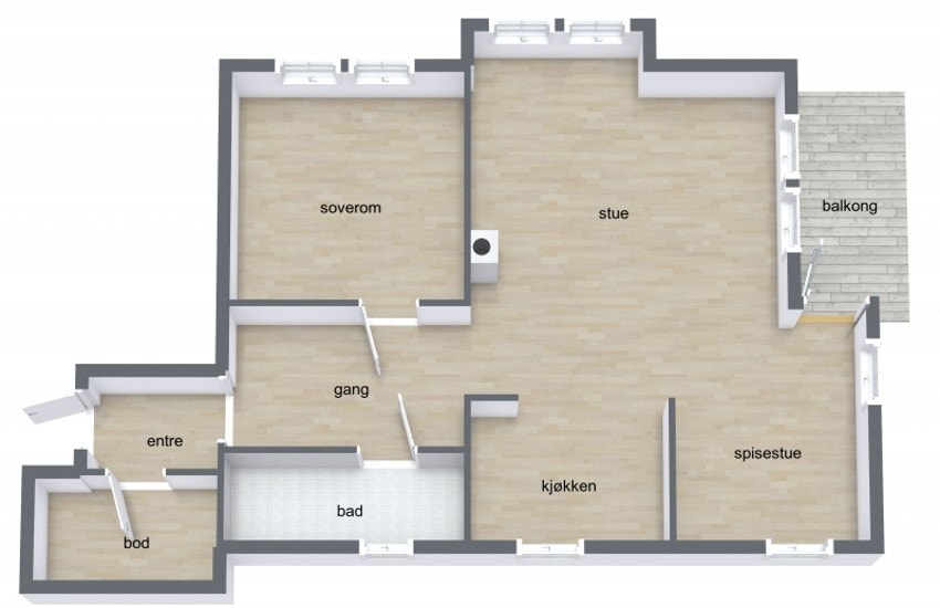 Plantegning Galleribilde