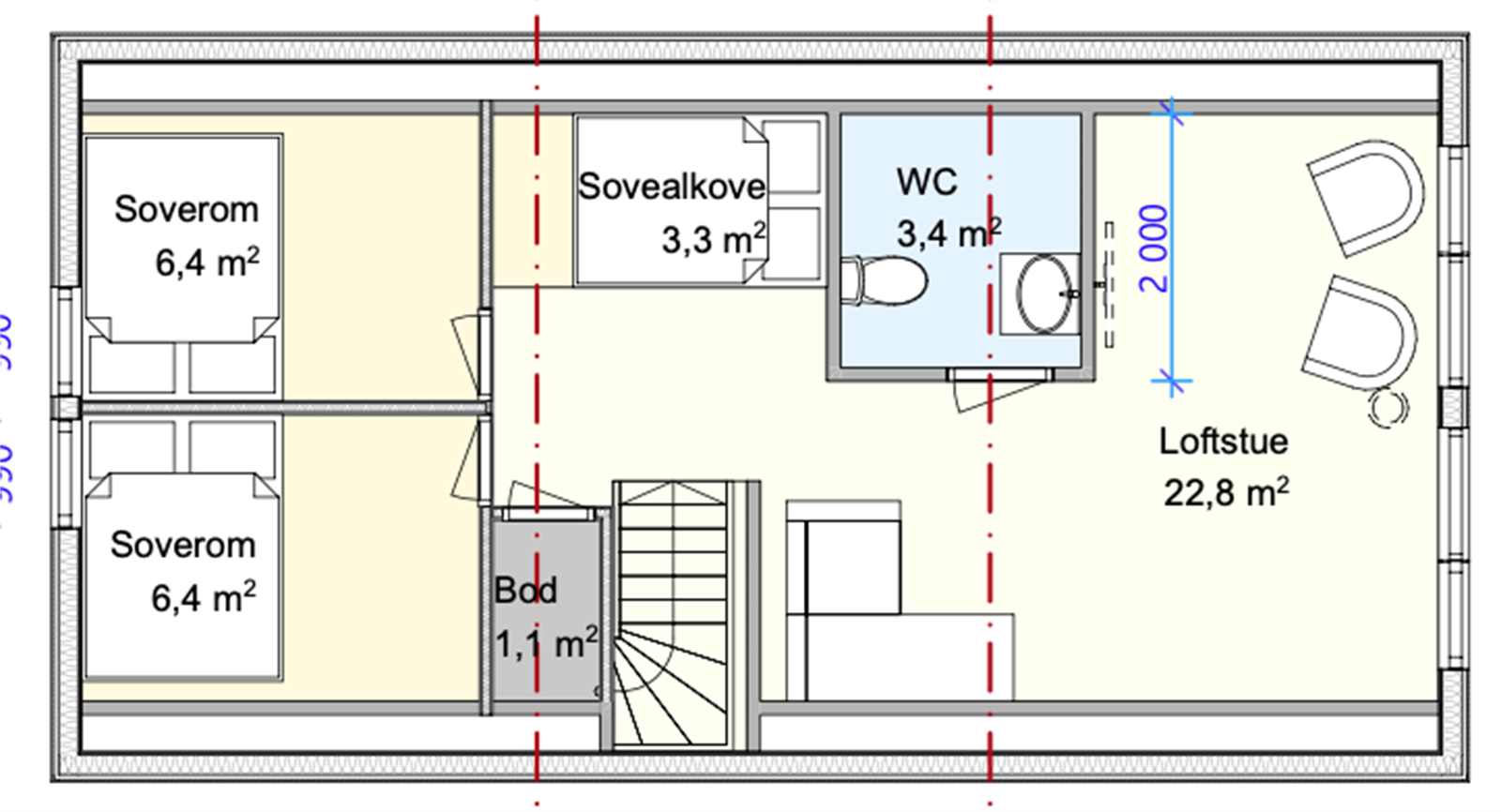 042_Alternativt loft med sovealkove.png Galleribilde
