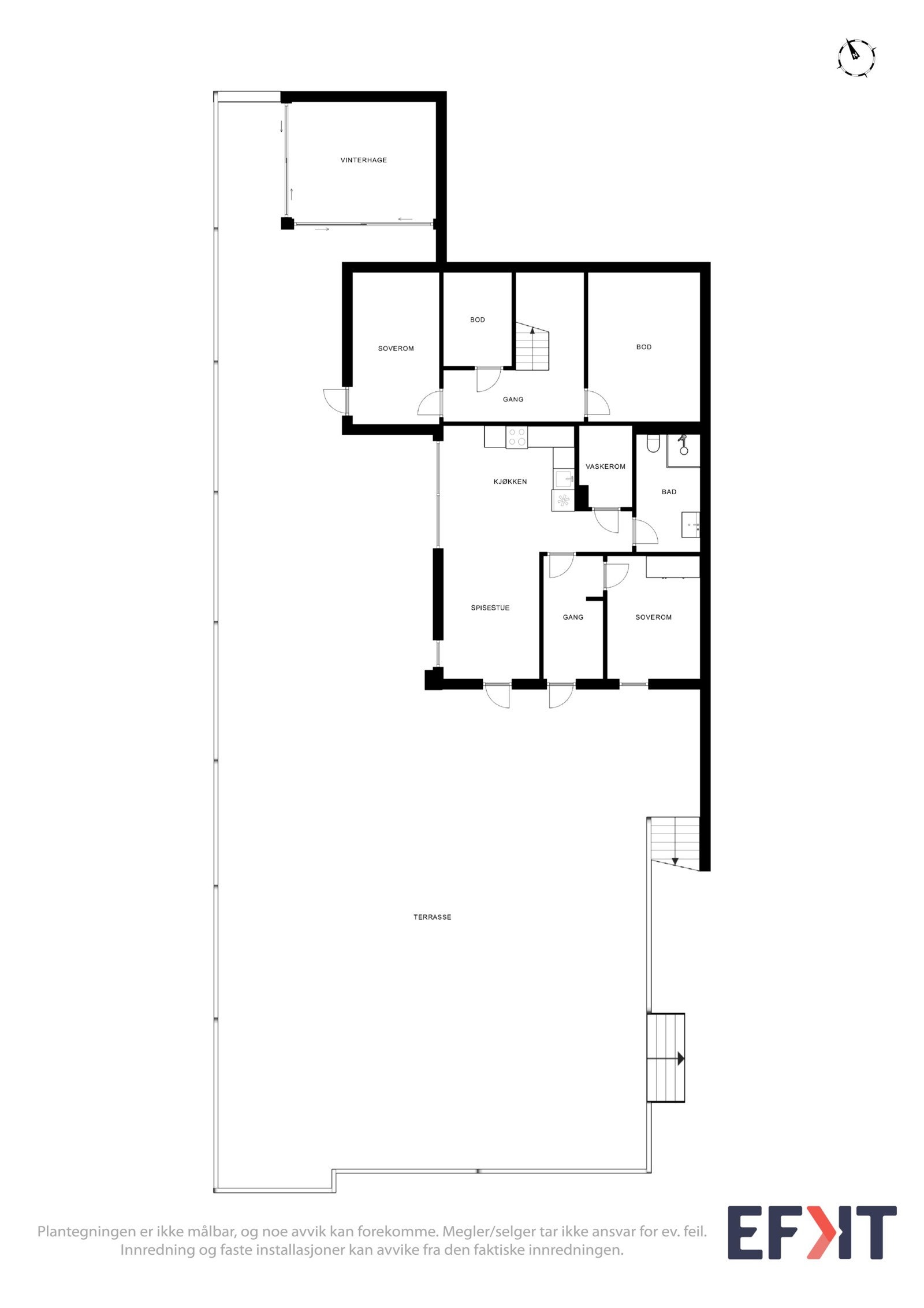 Planløsning 1. etg Galleribilde