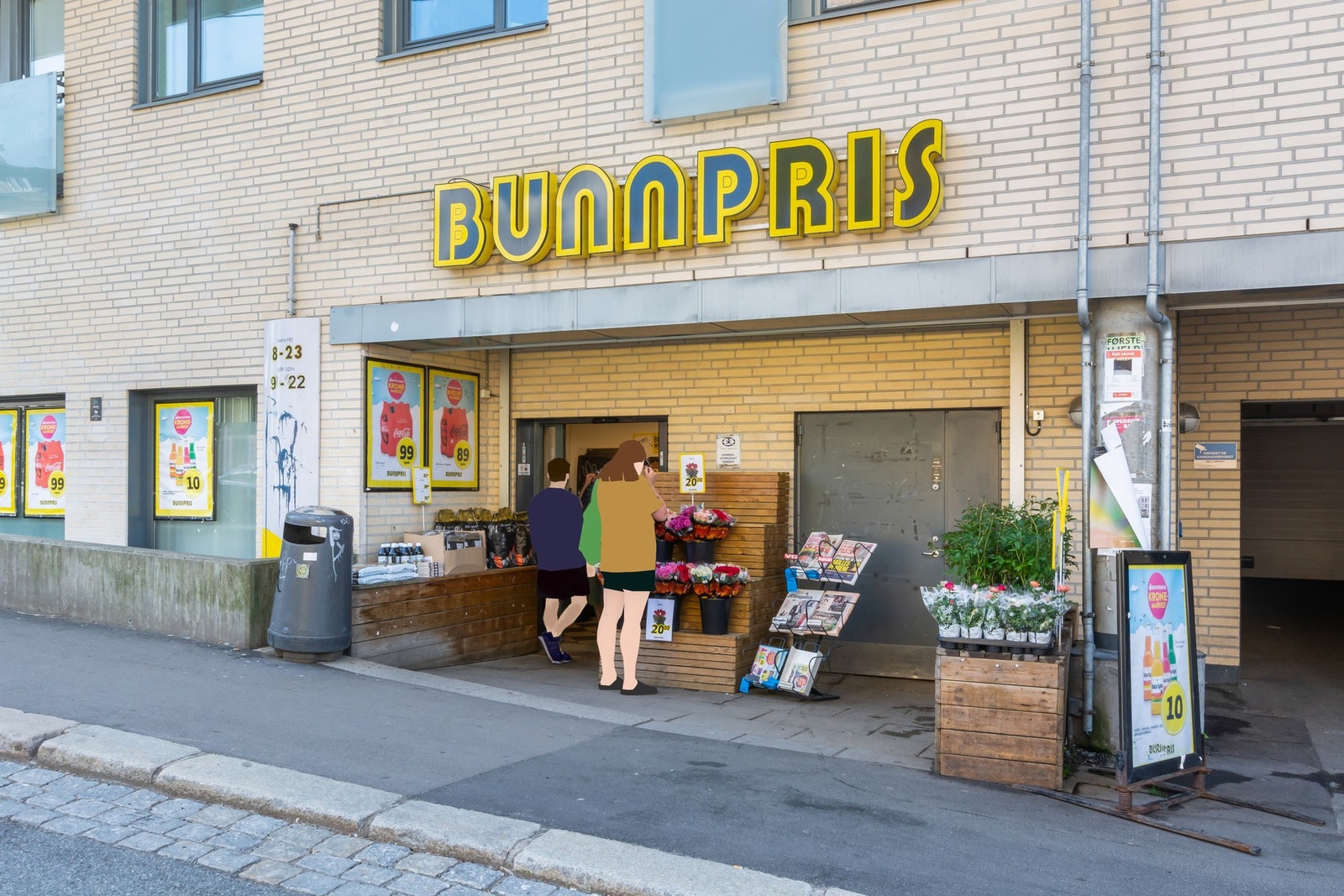 Bunnpris er nærmeste butikk som ligger et par minutters gange unna - Butikken er søndagsåpen Galleribilde