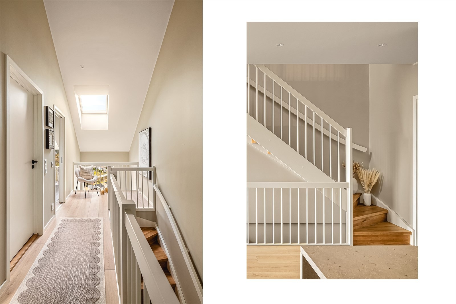 Videre opp trappen kommer du til boligens 2.etasje Galleribilde