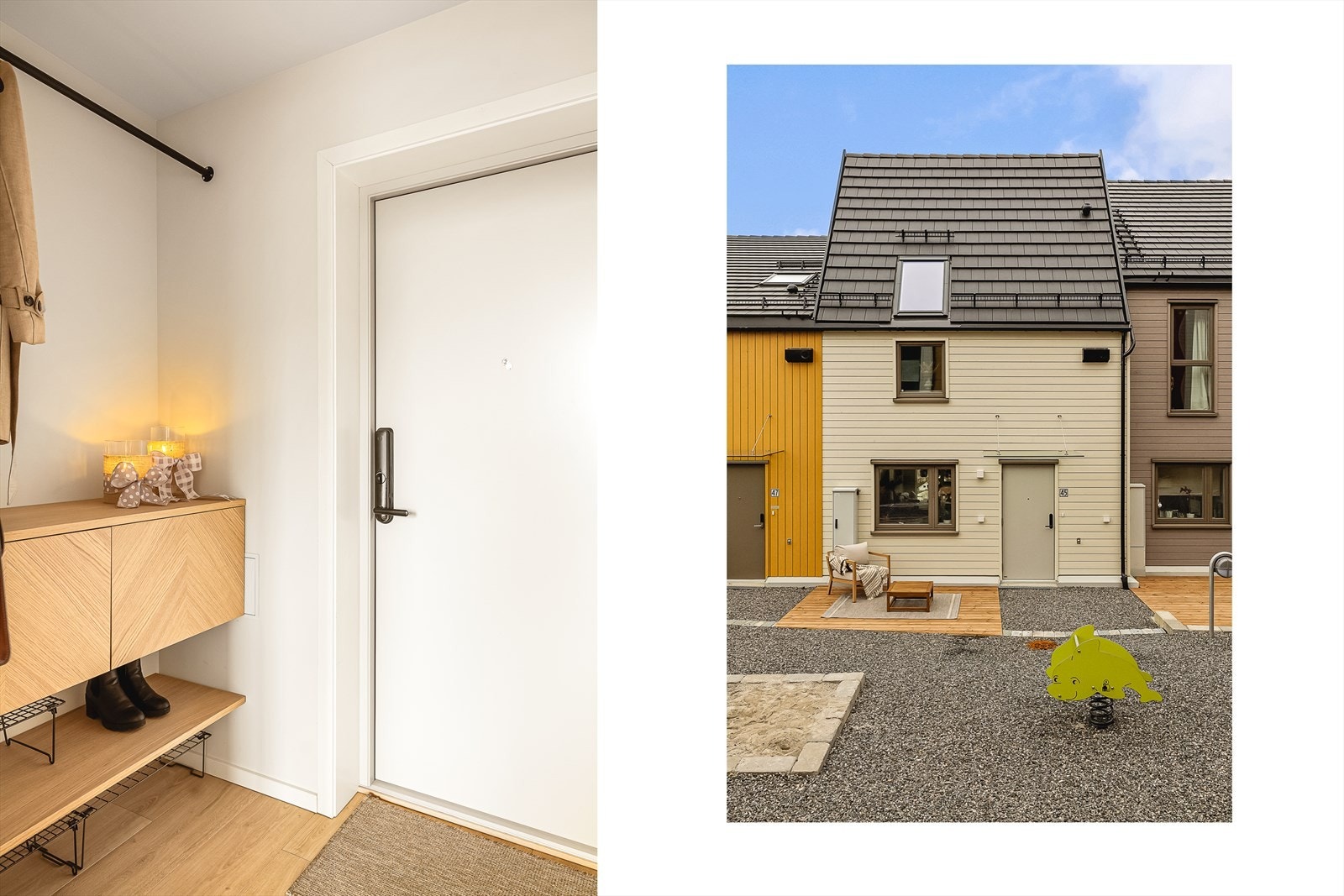 Fra inngangsdøren kommer du inn i boligens 1.etasje | I entreen er det lagt varmefolie Galleribilde