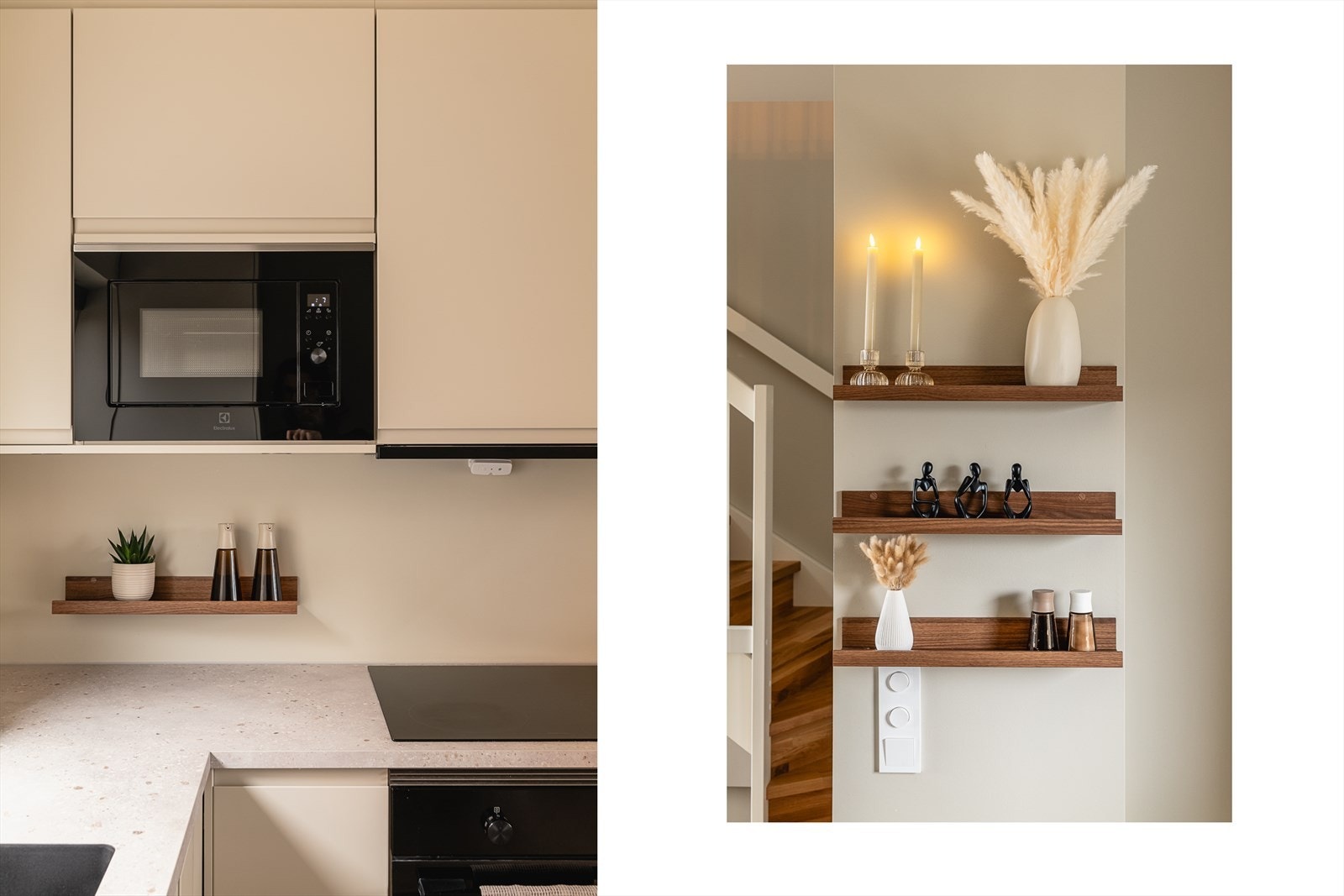 Mikrobølgeovn er fra kvalitetsmerke Electrolux | Over platetoppene er det montert Røroshetta Monoblockfilter Sense. Galleribilde